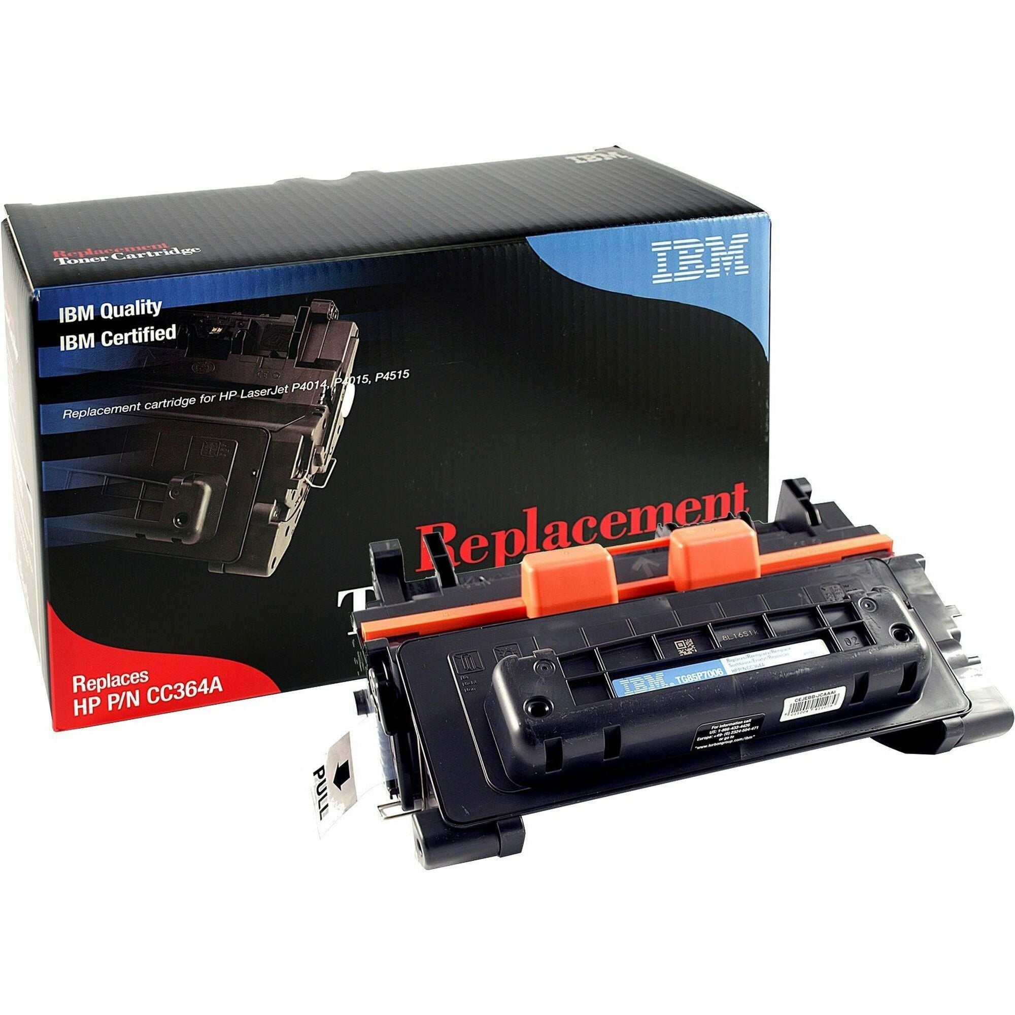 IBM Remanufactured Toner Cartridge - Alternative for HP 64A (CC364A) - Laser - 10000 Pages - Black - 1 Each -