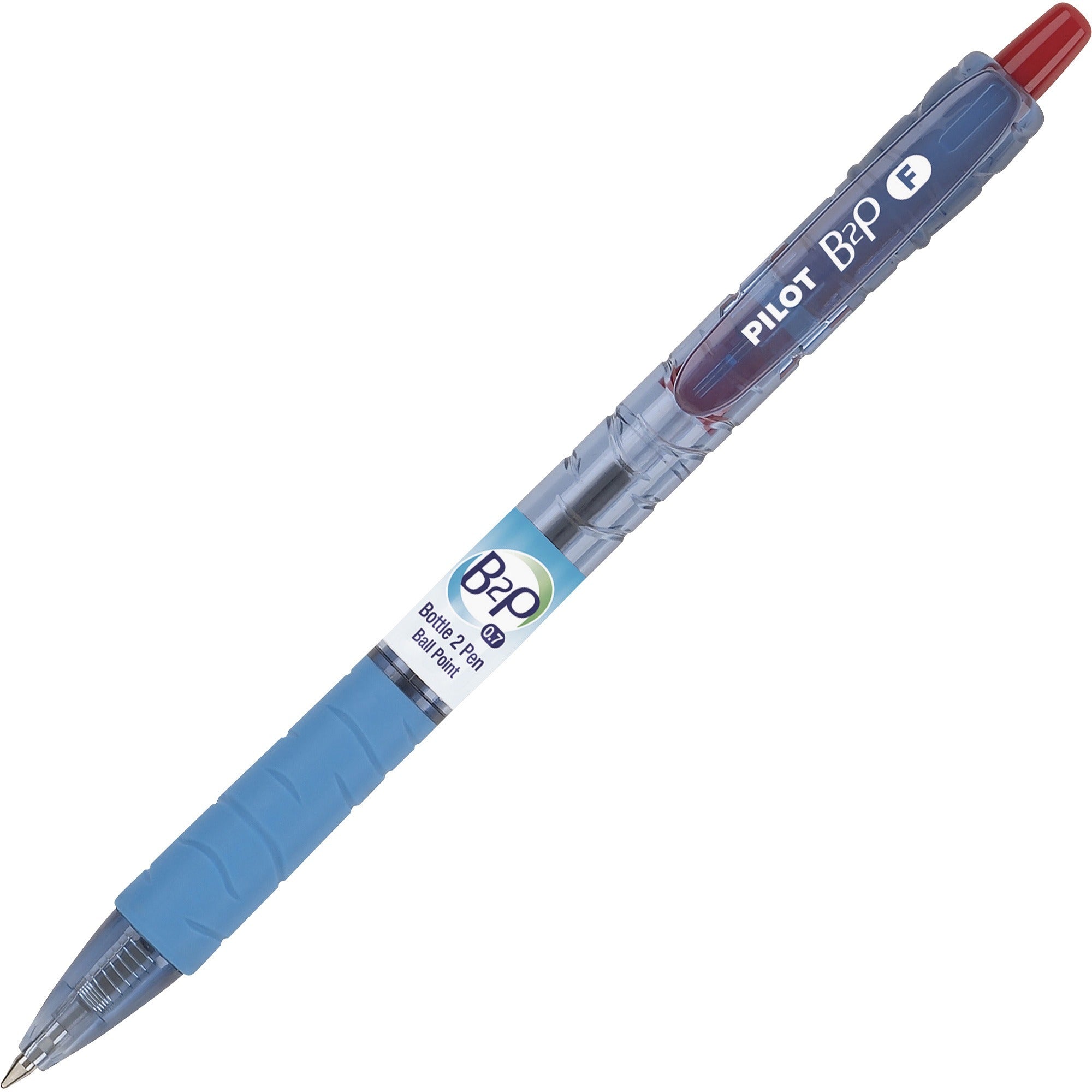 Pilot Bottle to Pen (B2P) B2P Recycled Retractable Ballpoint Pens - Fine Pen Point - 0.7 mm Pen Point Size - Refillable - Retractable - Red Gel-based Ink - Plastic Barrel - 1 Dozen -