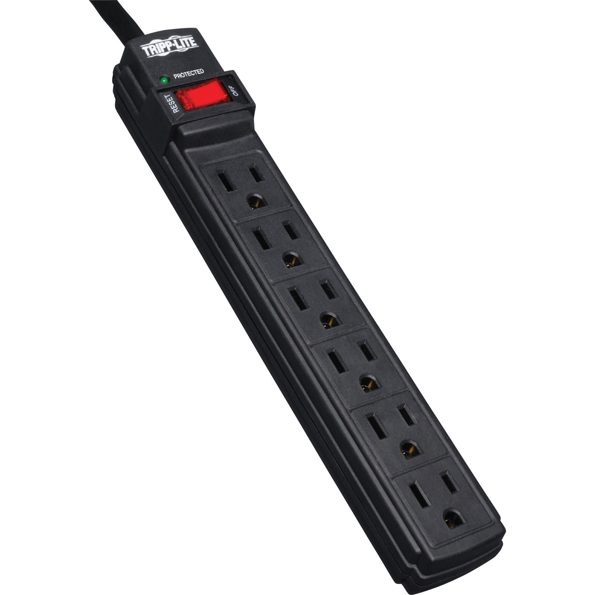 tripp-lite-by-eaton-protect-it!-6-outlet-surge-protector-6-ft-cord-360-joules-diagnostic-led-black-housing-6-x-nema-5-15r-1875-va-360-j-125-v-ac-input-125-v-ac-output_trptlp6b - 1
