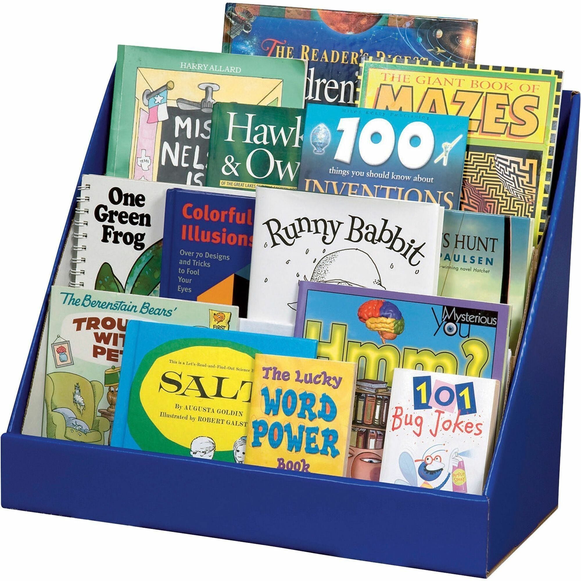Classroom Keepers Classroom Keeper's Corrugated Book Shelf - 3 Tier(s) - 17" Height x 20" Width x 10" Depth - Sturdy, Corrugated - 70% Recycled - Glossy - Blue - 1 Each -