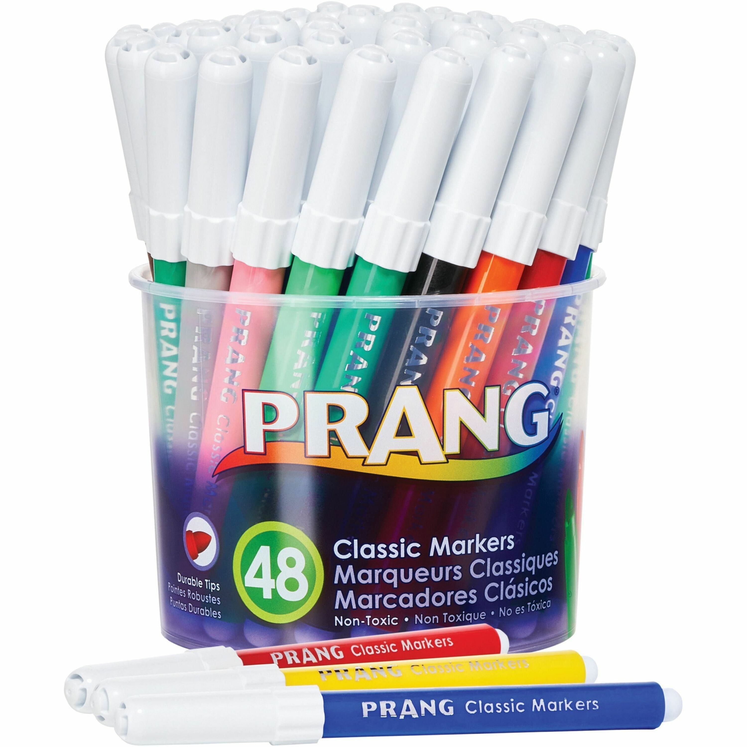 Prang Classic Bullet Tip Art Markers - Bullet Marker Point Style - Assorted - 48 / Pack -