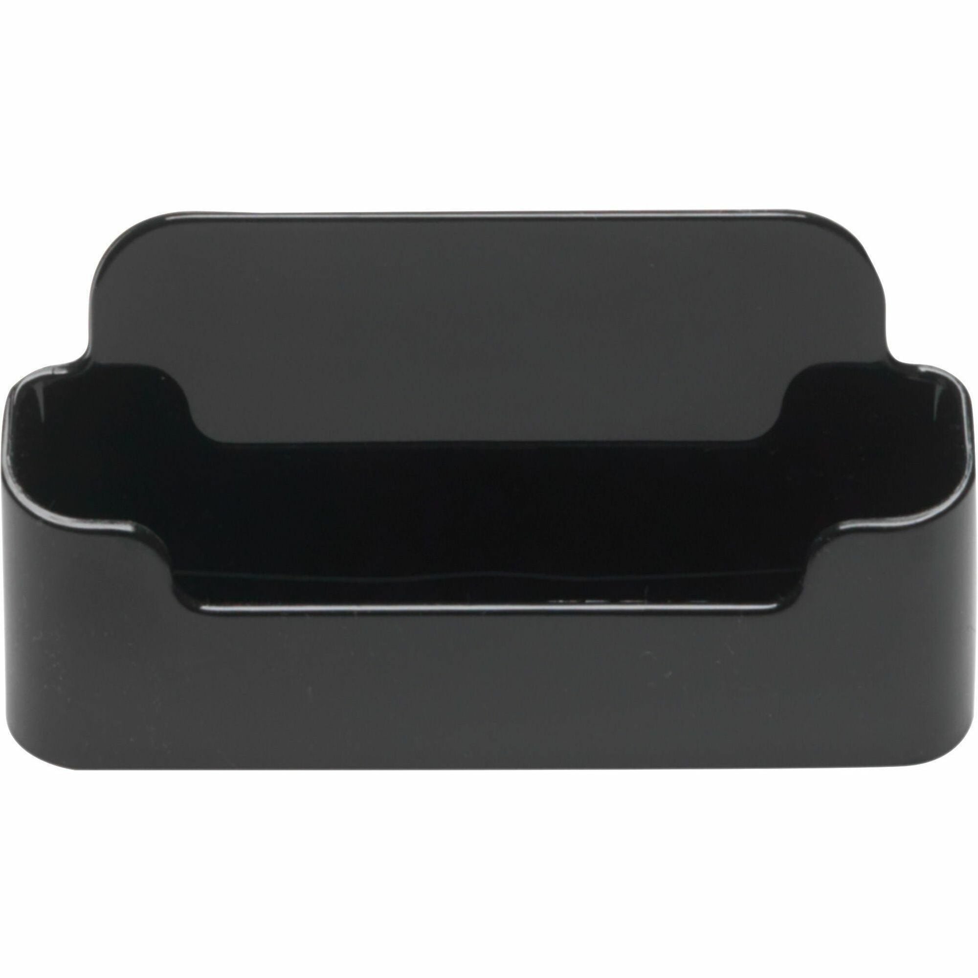 Deflecto Single Business Card Holder - 1.8" x 3.9" x 1.4" x - Plastic - 1 Each - Black -