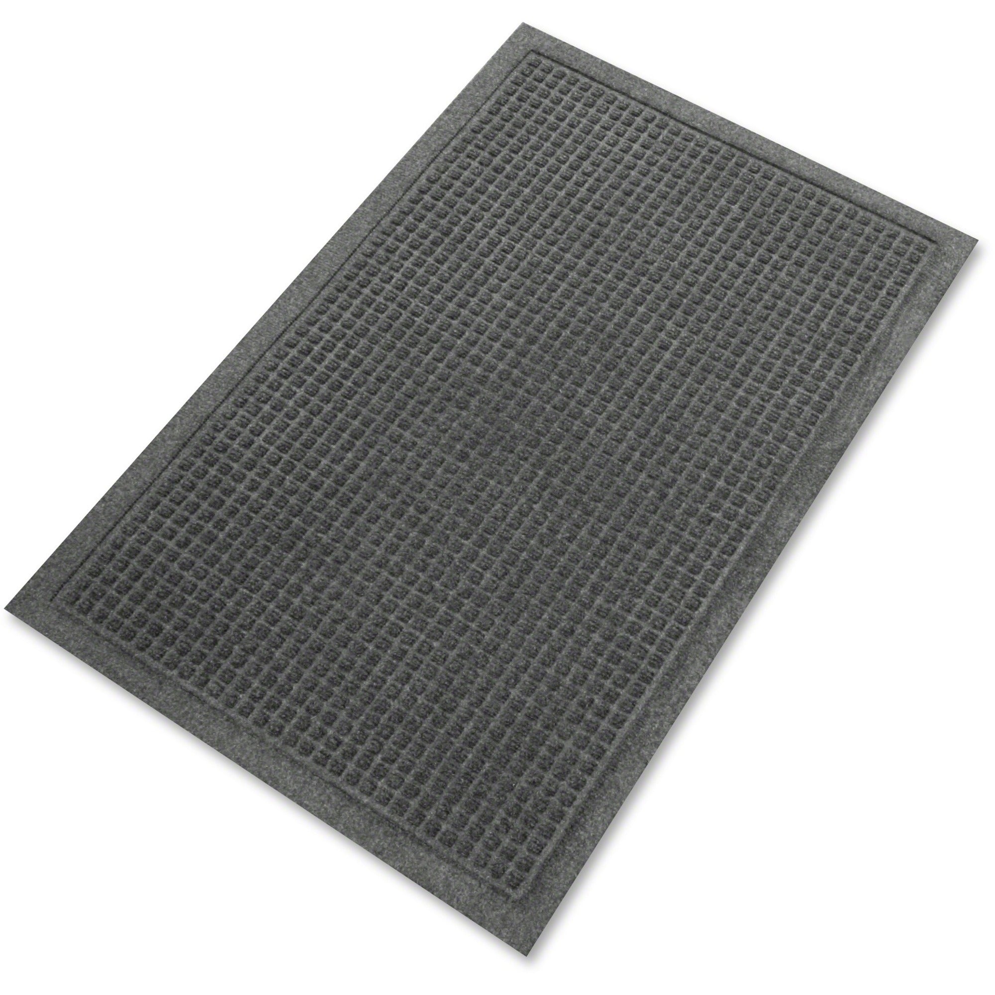 Guardian Floor Protection EcoGuard Floor Mat - Indoor, Outdoor, Carpeted Floor, Hard Floor - 36" Length x 24" Width - Rectangular - Rubber - Charcoal - 1Each -