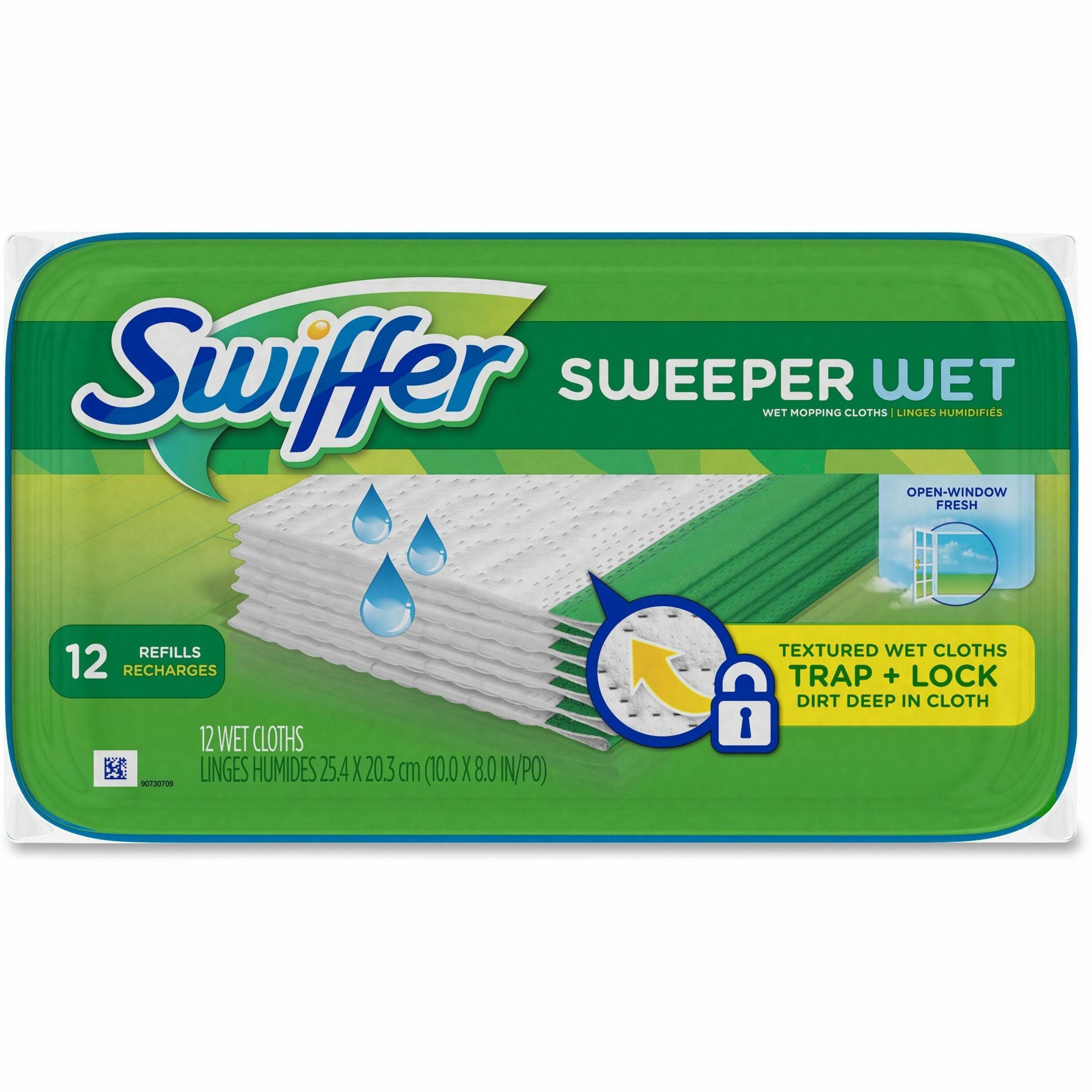 Swiffer Sweeper Wet Cloth, Sold as 1 Box, 12 Each per Box - 1