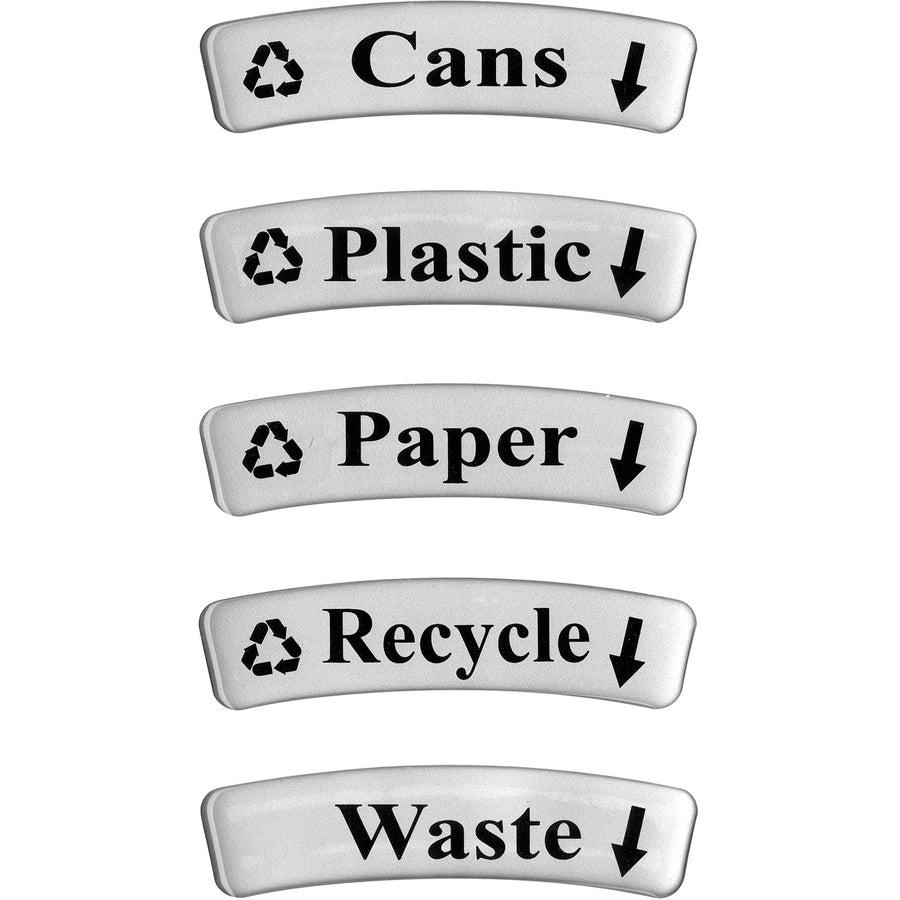 safco-dual-recycling-receptacle-30-gal-capacity-325-height-x-175-diameter-aluminum-stainless-steel-1-each_saf9931ss - 2