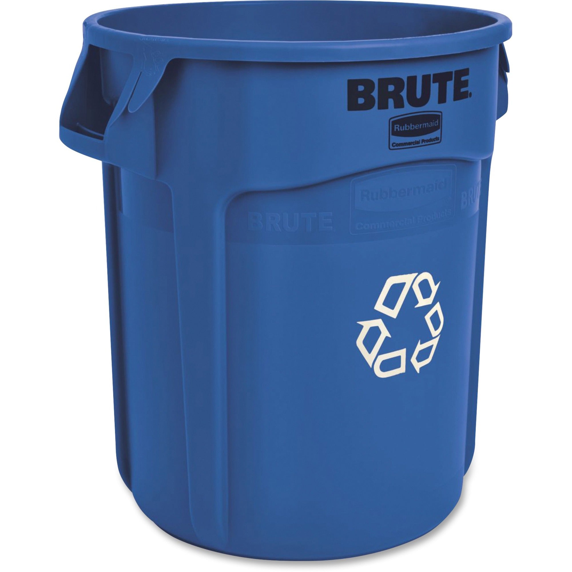 Rubbermaid Commercial Brute 20-Gallon Vented Recycling Container - 20 gal Capacity - Fade Resistant, Durable, Reinforced, UV Coated, Damage Resistant, Warp Resistant, Crack Resistant, Heavy Duty, Handle, Reinforced, Tear Resistant - 22.9" Height x 19