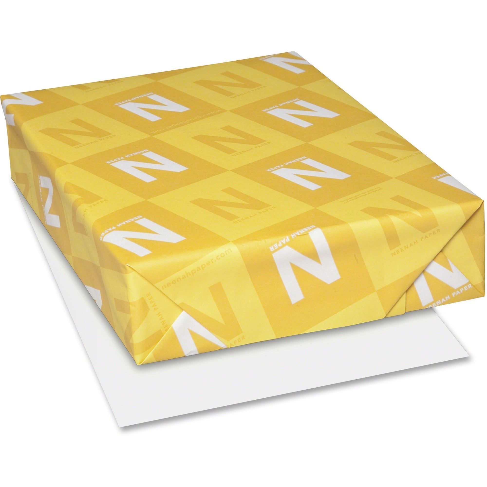 Neenah Capitol Bond Paper - White - 96 Brightness - Letter - 8 1/2" x 11" - 24 lb Basis Weight - Light Cockle - 500 / Ream - Archival-safe, Watermarked - White -