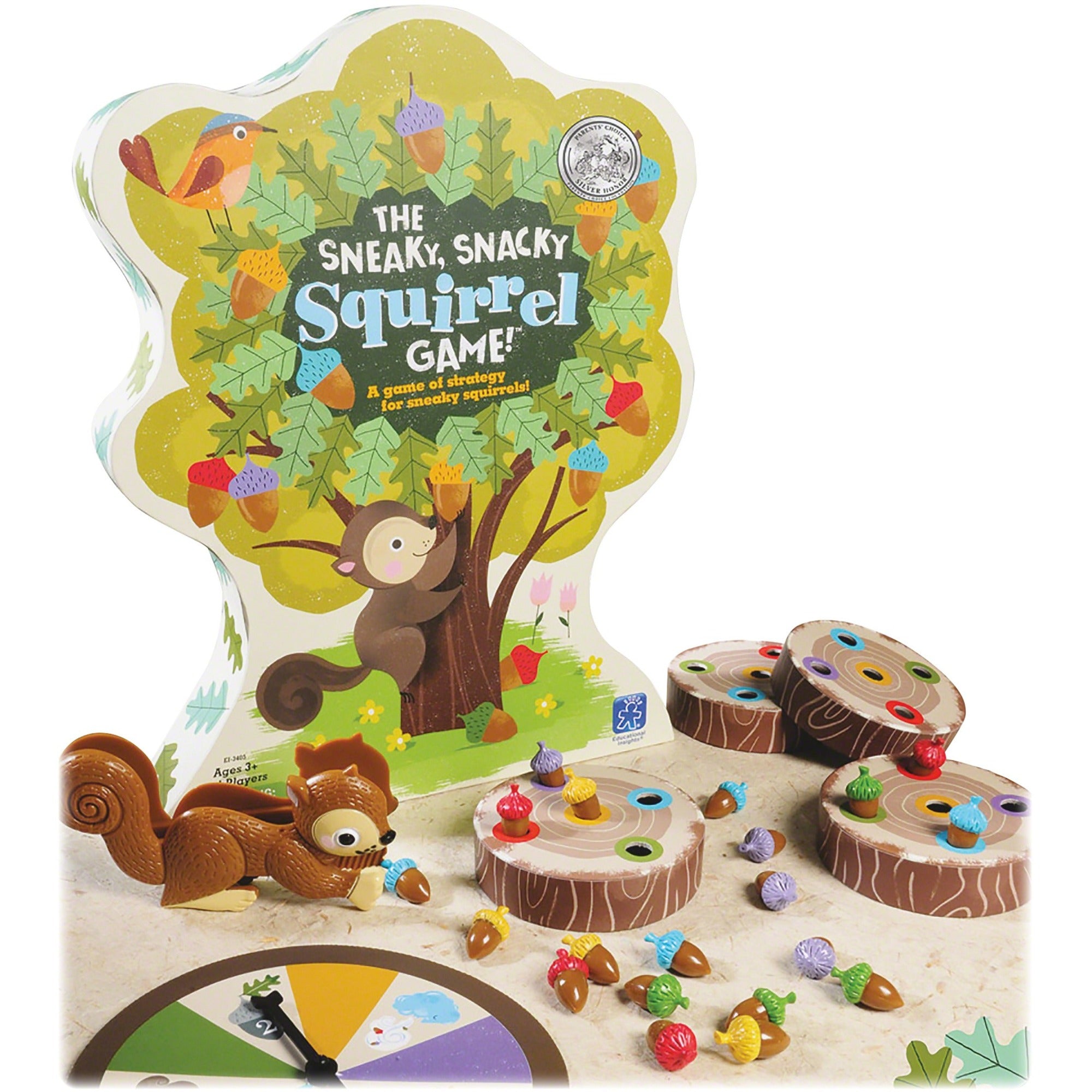 Educational Insights Sneaky Snacky Squirrel Game - Theme/Subject: Animal - Skill Learning: Eye-hand Coordination, Sorting, Matching, Strategic Thinking, Fine Motor, Handwriting - 3-5 Year -