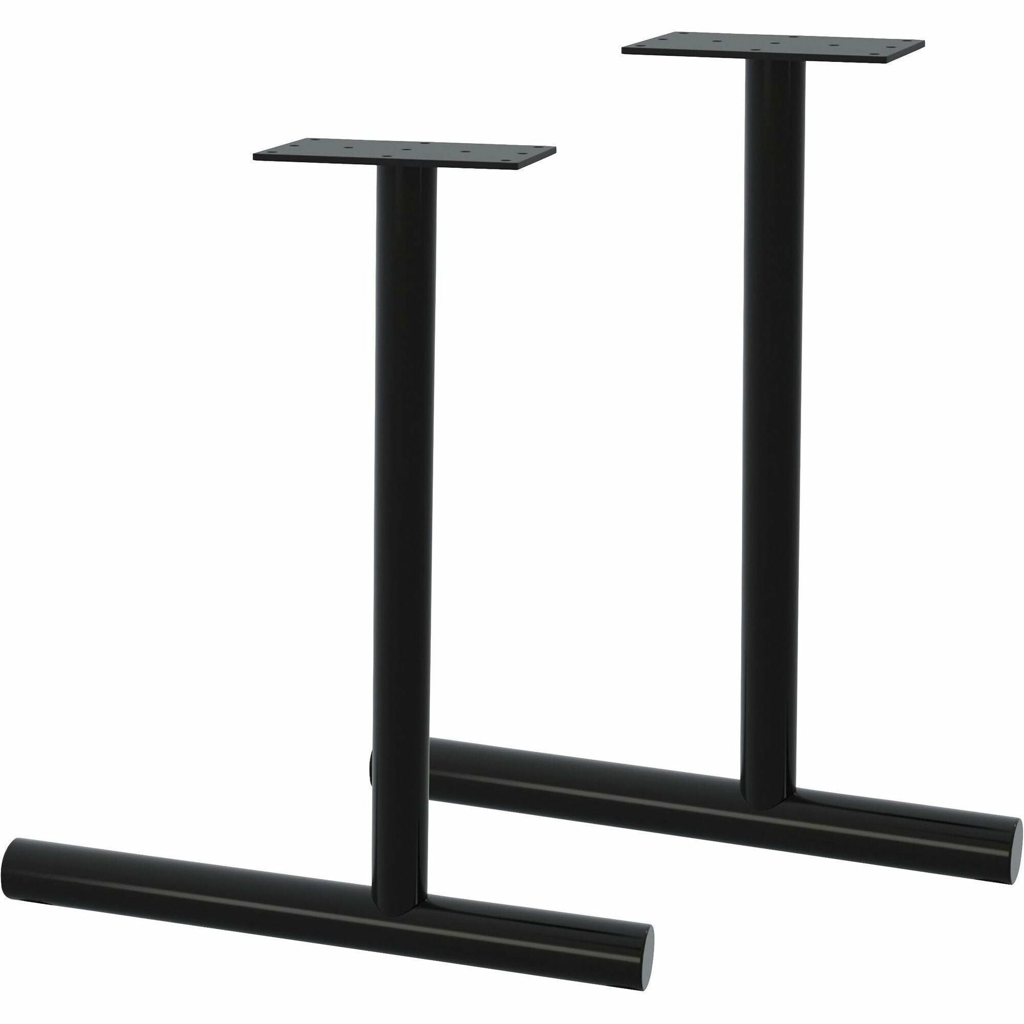 Lorell Training Table C-Leg Table Base with Glides - Steel - Black -