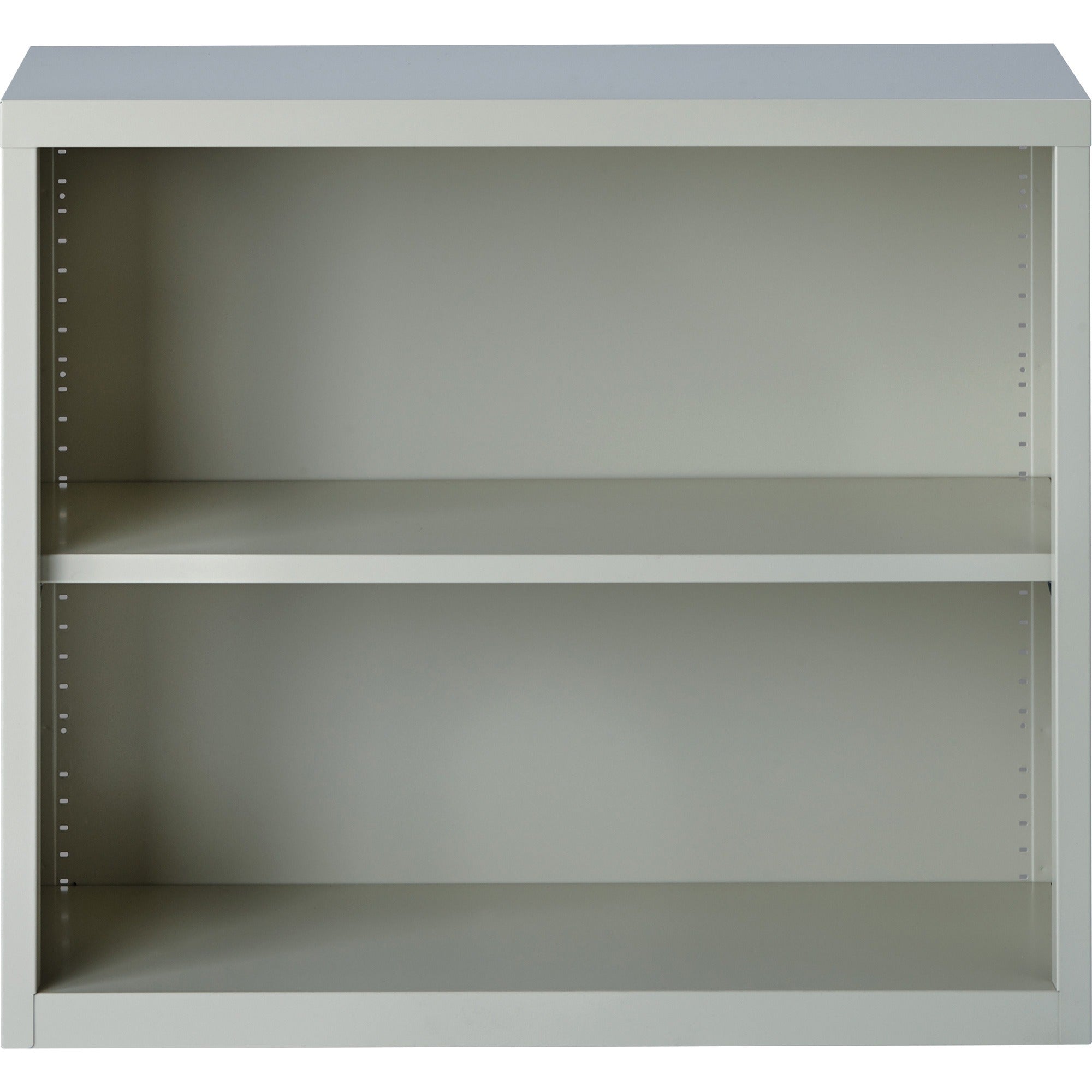 Lorell Fortress Series Bookcase - 34.5" x 13" x 30" - 2 x Shelf(ves) - Light Gray - Powder Coated - Steel - Recycled -