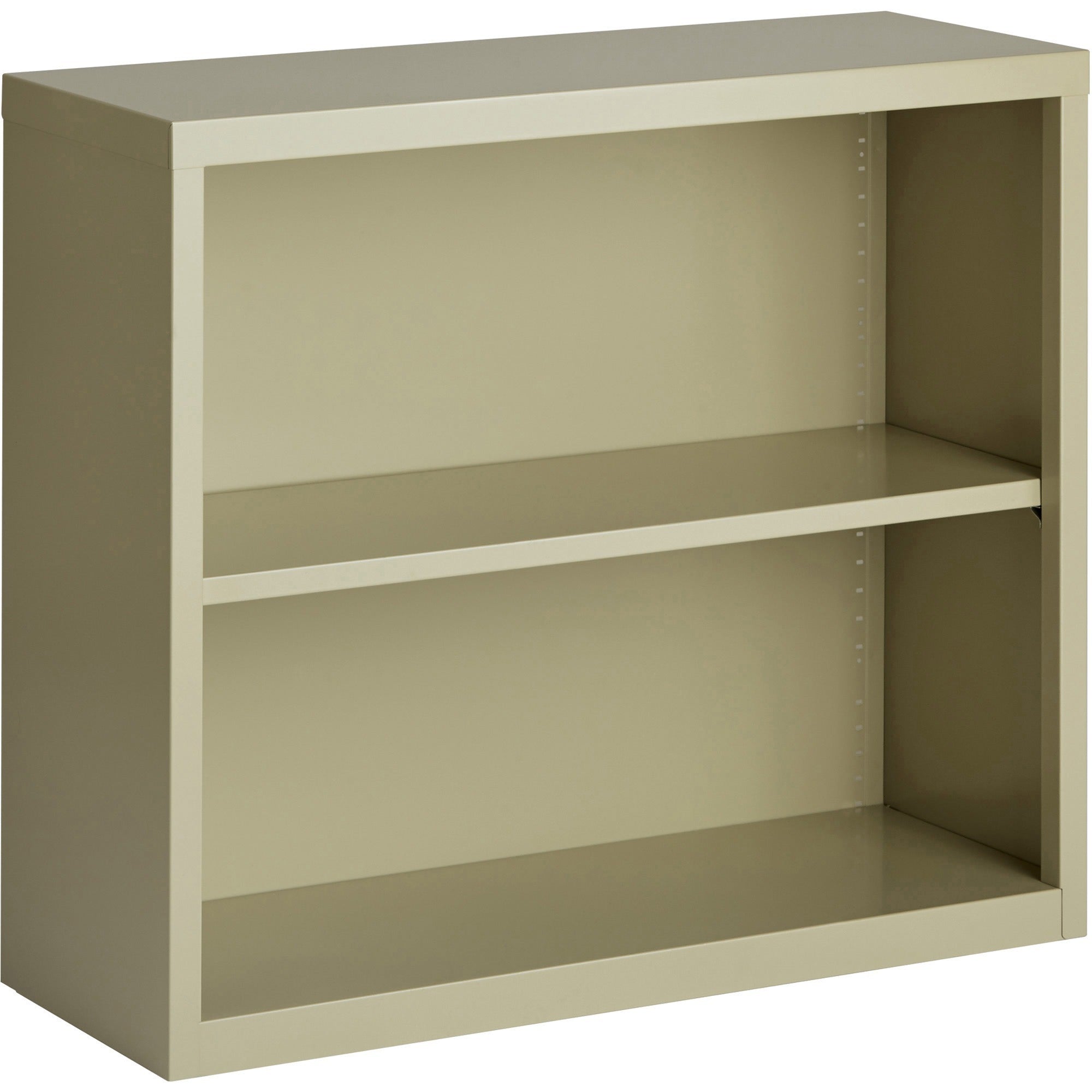 Lorell Fortress Series Bookcase - 34.5" x 13" x 30" - 2 x Shelf(ves) - Putty - Powder Coated - Steel - Recycled -