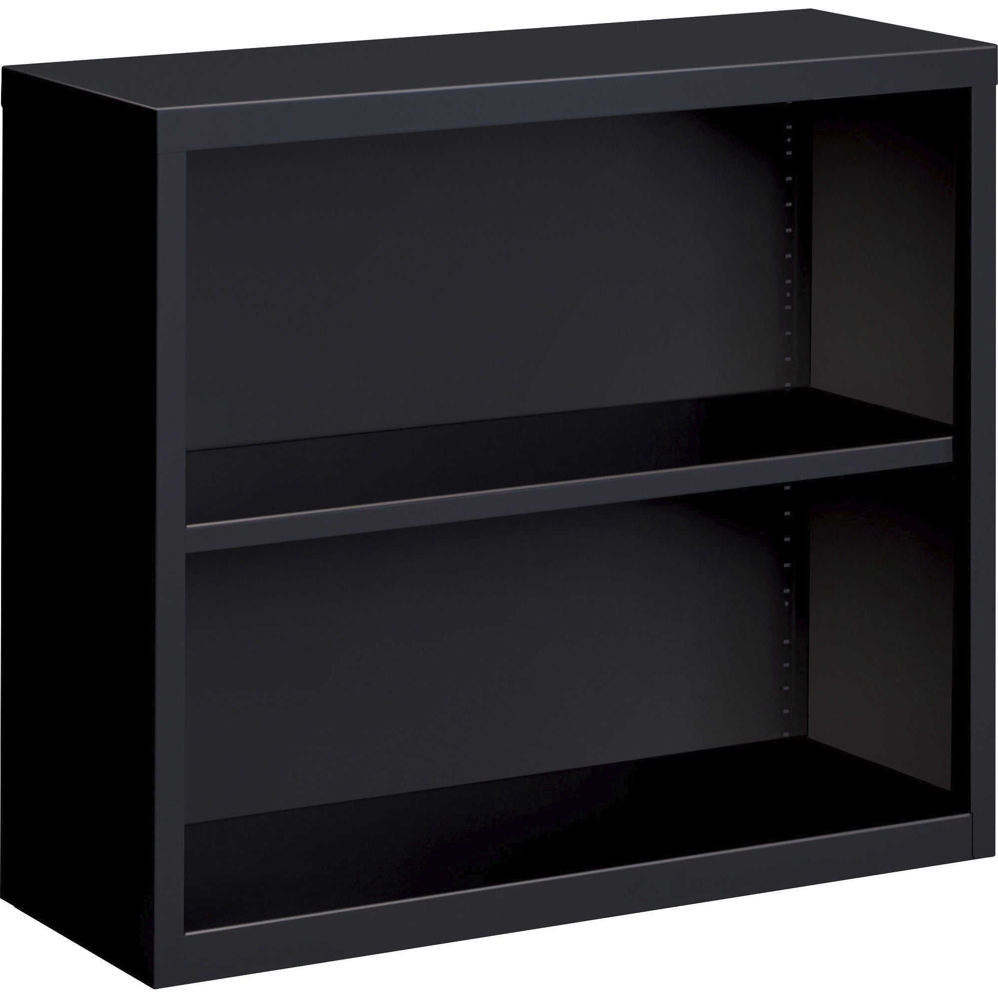 Lorell Fortress Series Bookcase - 34.5" x 13" x 30" - 2 x Shelf(ves) - Black - Powder Coated - Steel - Recycled -