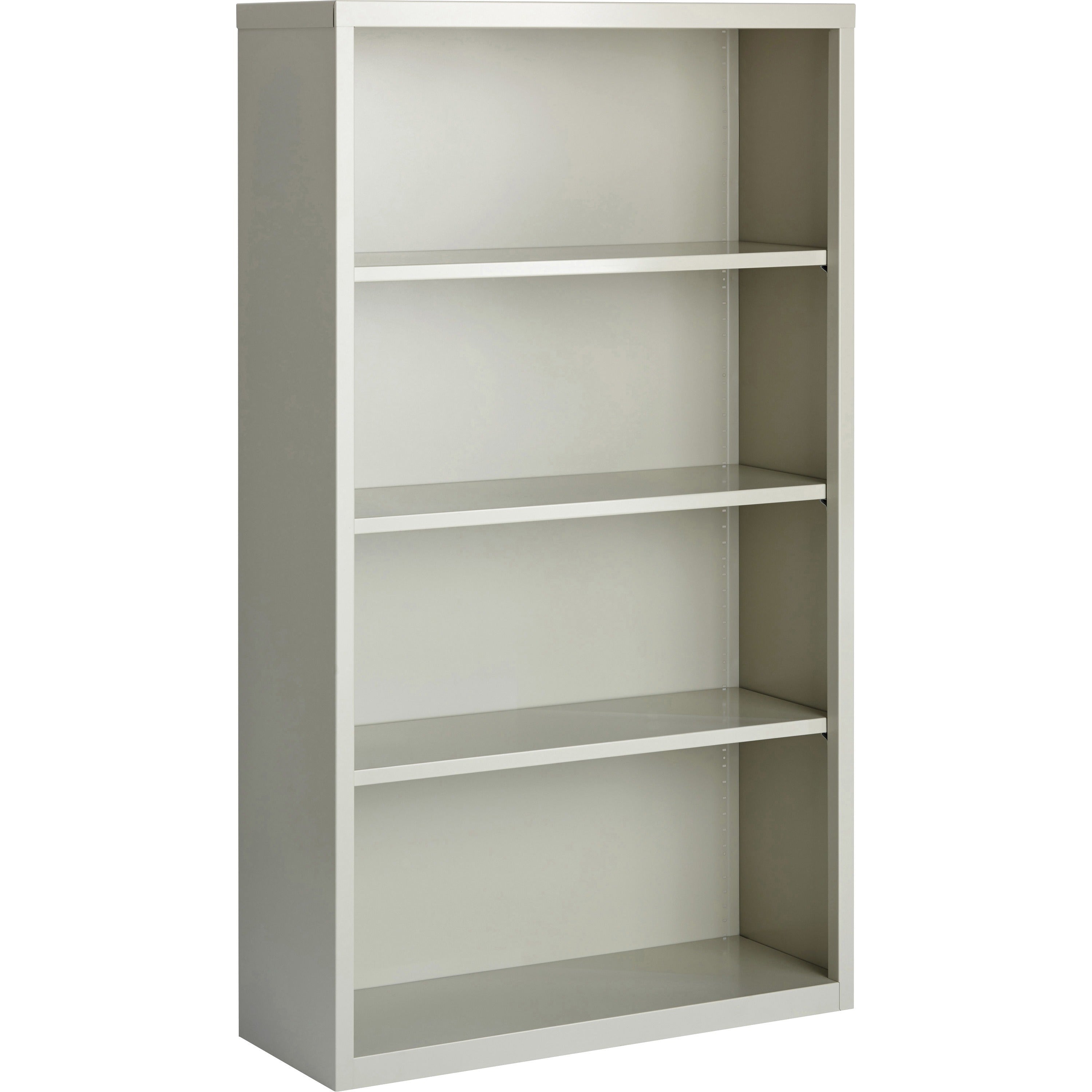 Lorell Fortress Series Bookcase - 34.5" x 13" x 60" - 4 x Shelf(ves) - Light Gray - Powder Coated - Steel - Recycled -