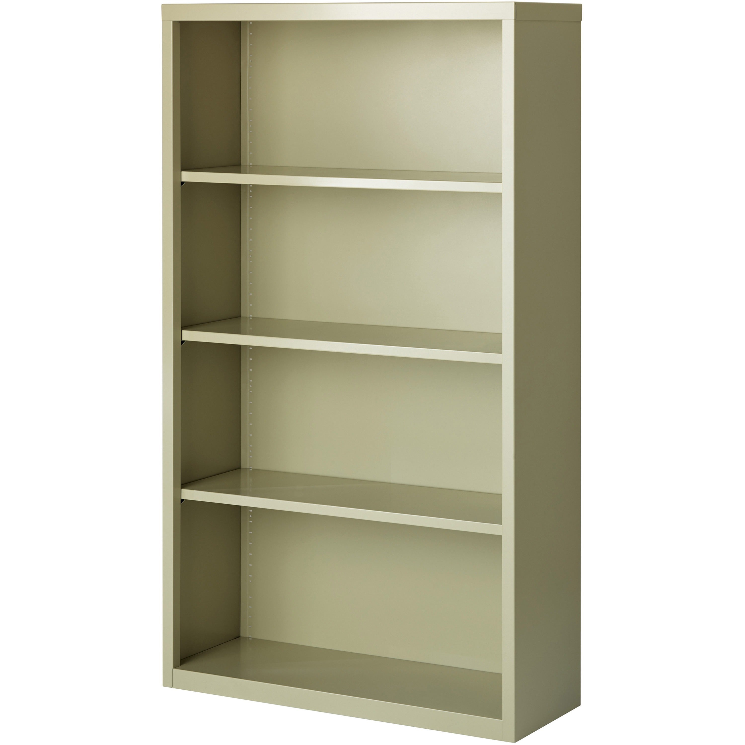 Lorell Fortress Series Bookcase - 34.5" x 13" x 60" - 4 x Shelf(ves) - Putty - Powder Coated - Steel - Recycled -