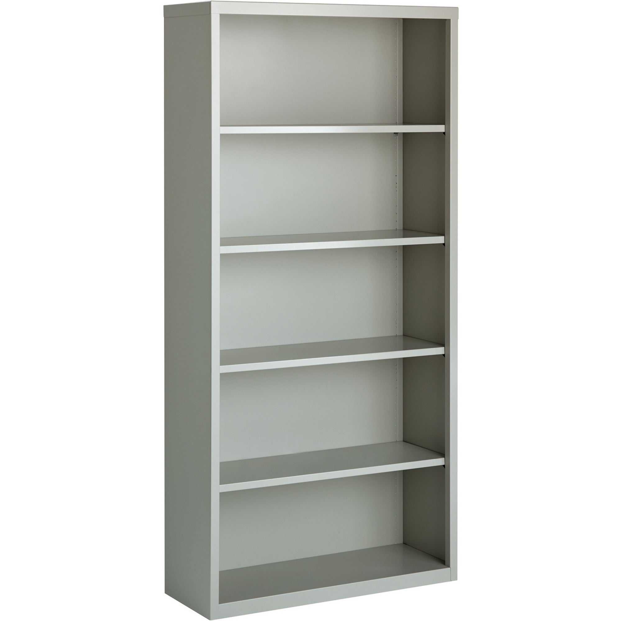 Lorell Fortress Series Bookcase - 34.5" x 13" x 72" - 5 x Shelf(ves) - Light Gray - Powder Coated - Steel - Recycled -