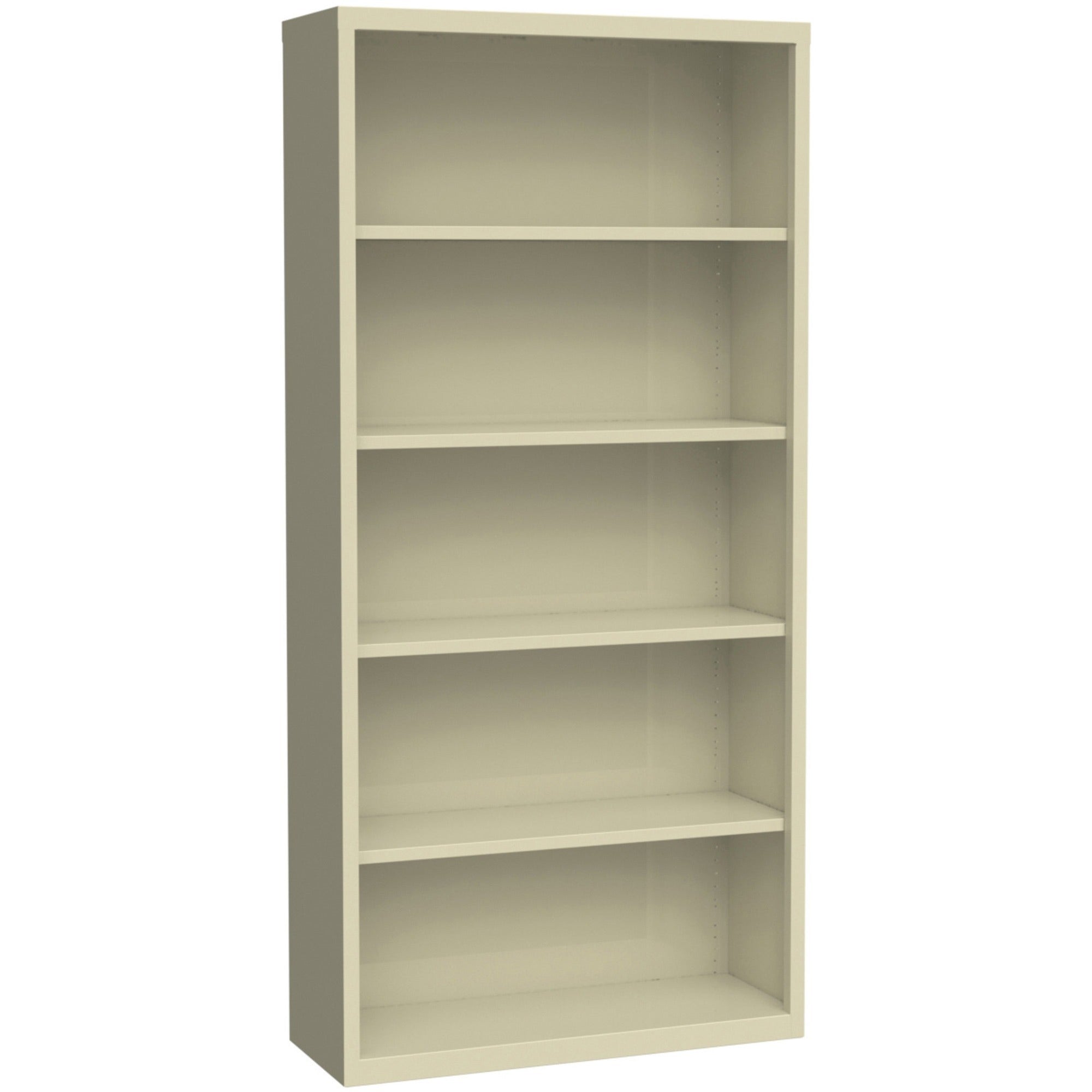 Lorell Fortress Series Bookcase - 34.5" x 13" x 72" - 6 x Shelf(ves) - Putty - Powder Coated - Steel - Recycled -