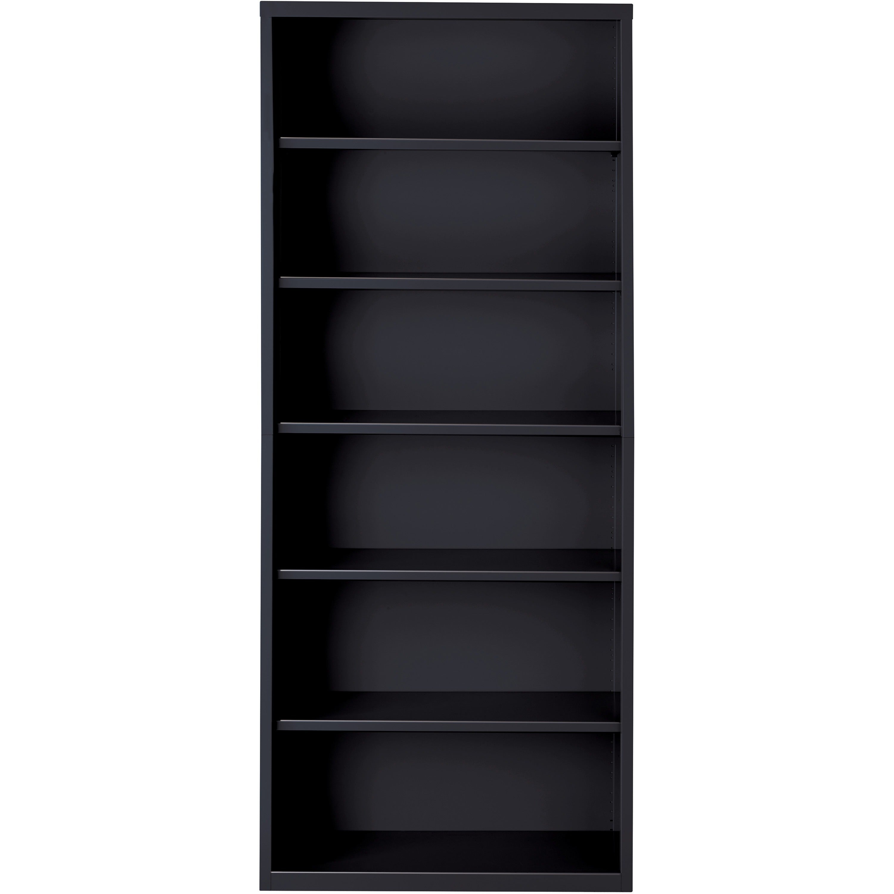 Lorell Fortress Series Bookcase - 34.5" x 13" x 82" - 6 x Shelf(ves) - Black - Powder Coated - Steel - Recycled -