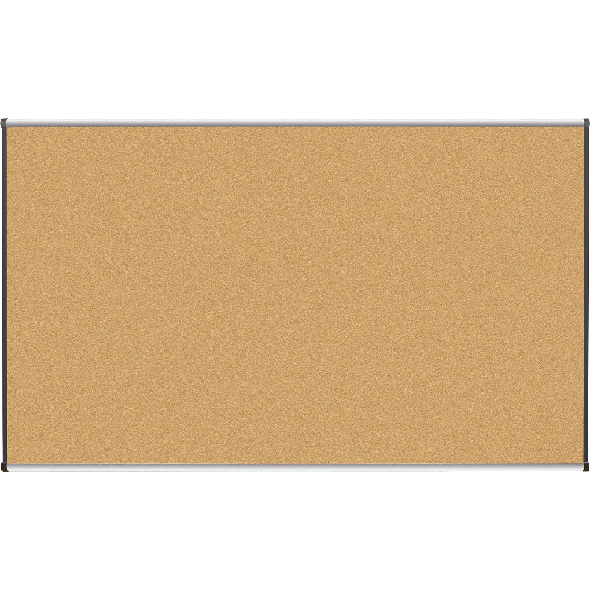 Lorell Satin-Finish Bulletin Board - 72" Height x 48" Width - Natural Cork Surface - Durable, Self-healing - Silver Anodized Aluminum Frame - 1 Each -