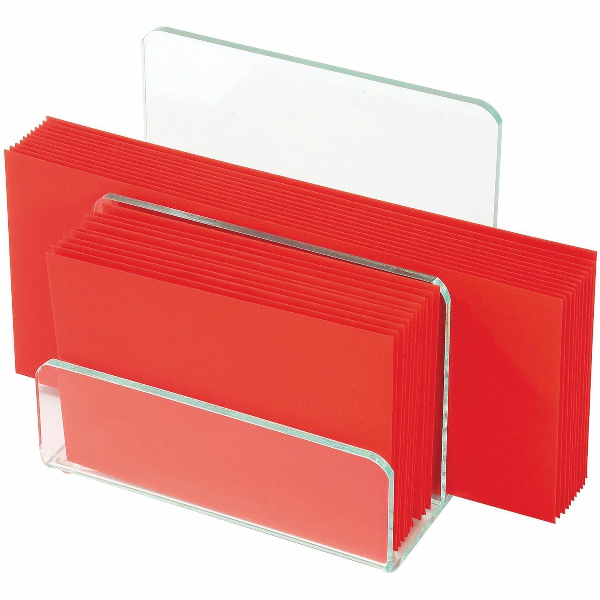 Lorell Mini File Sorter - Desktop - Durable, Lightweight, Non-skid - Clear - Acrylic - 1 Each -