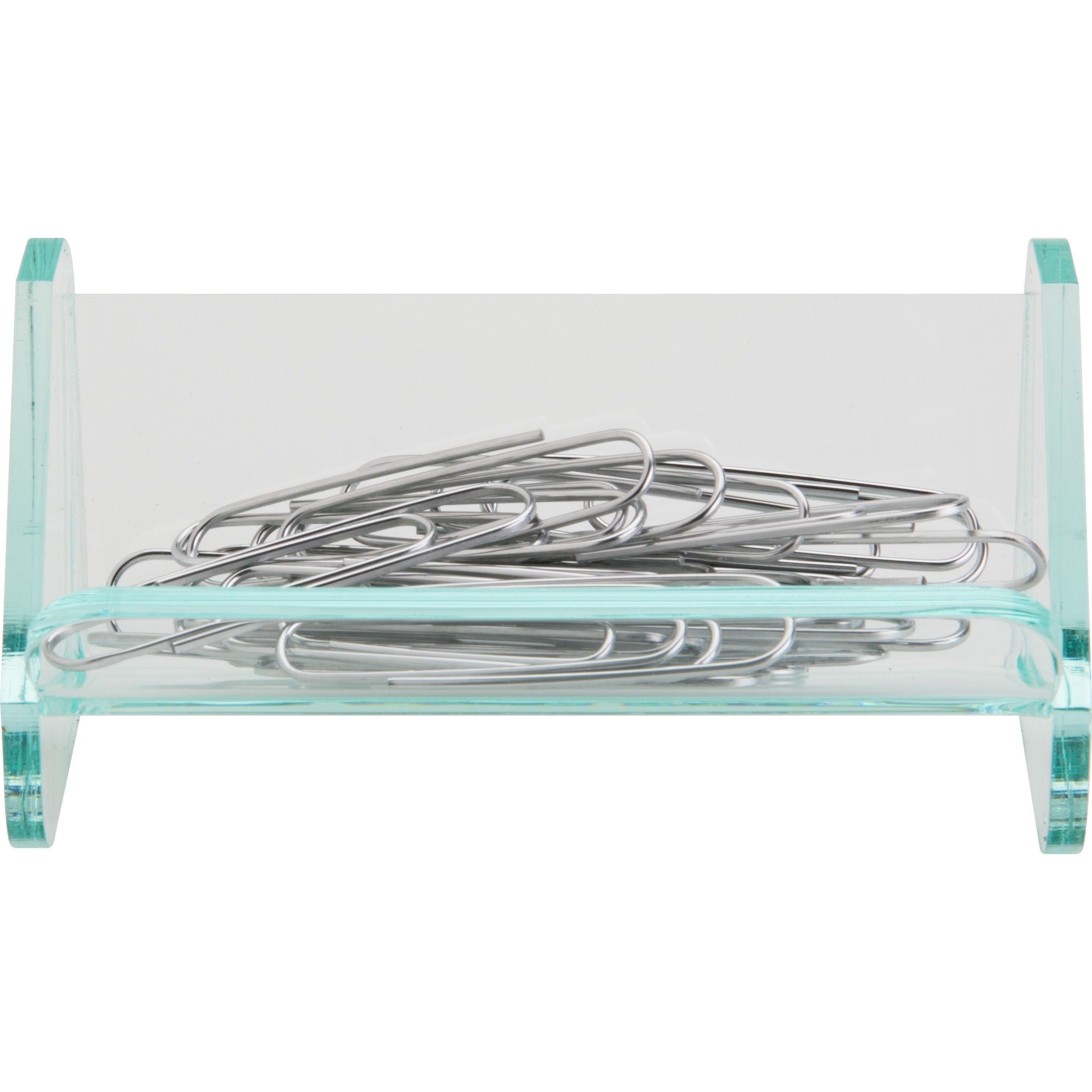 lorell-paper-clip-holder-acrylic-1-each-green-transparent_llr80660 - 2