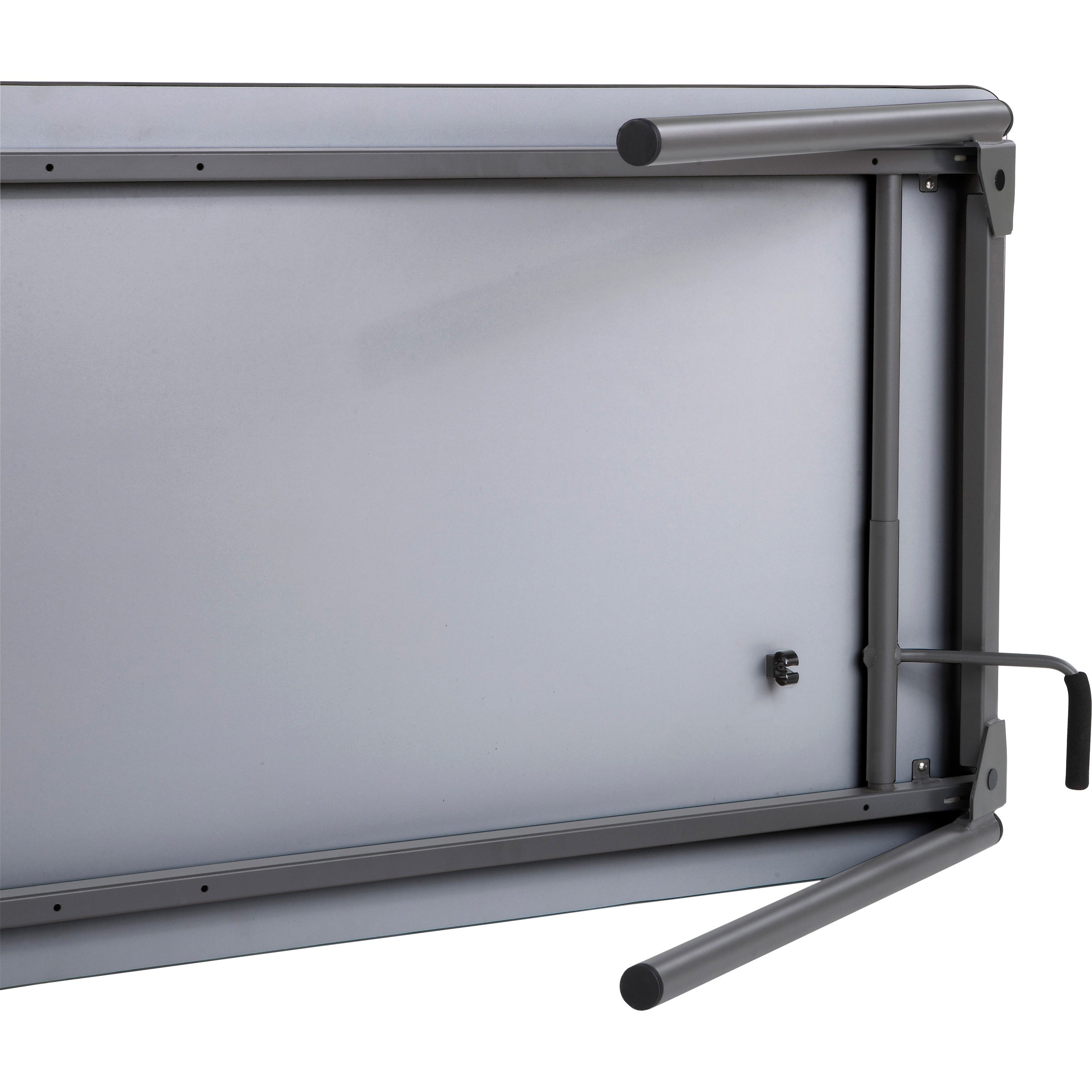 Iceberg Maxx Legroom Wood Folding Table - For - Table TopMelamine Rectangle Top - Four Leg Base - 4 Legs x 24" Table Top Width x 48" Table Top Depth x 0.75" Table Top Thickness - 29" Height - Gray - 1 Each -