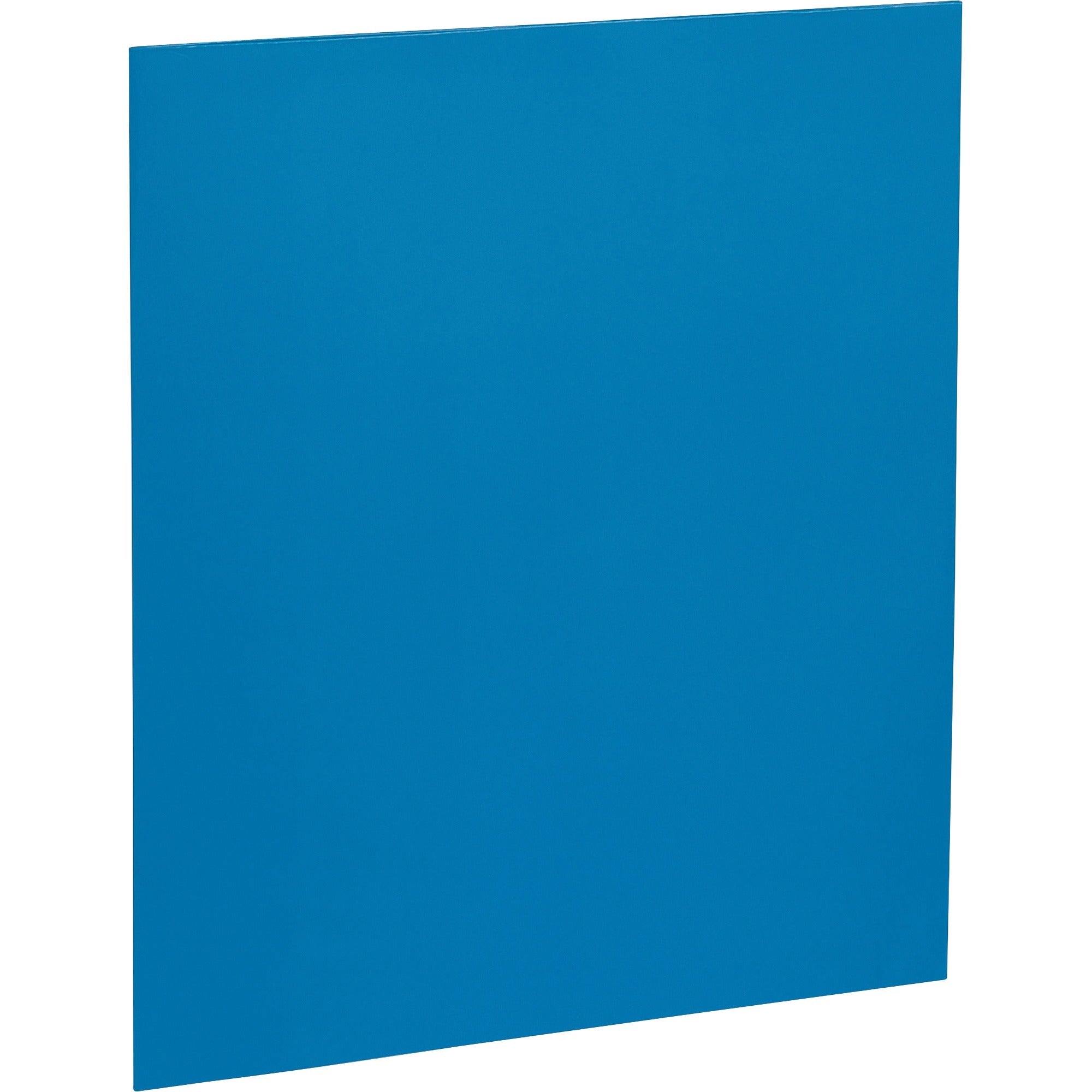 Business Source Letter Pocket Folder - 8 1/2" x 11" - 100 Sheet Capacity - 2 Internal Pocket(s) - Blue - 25 / Box -