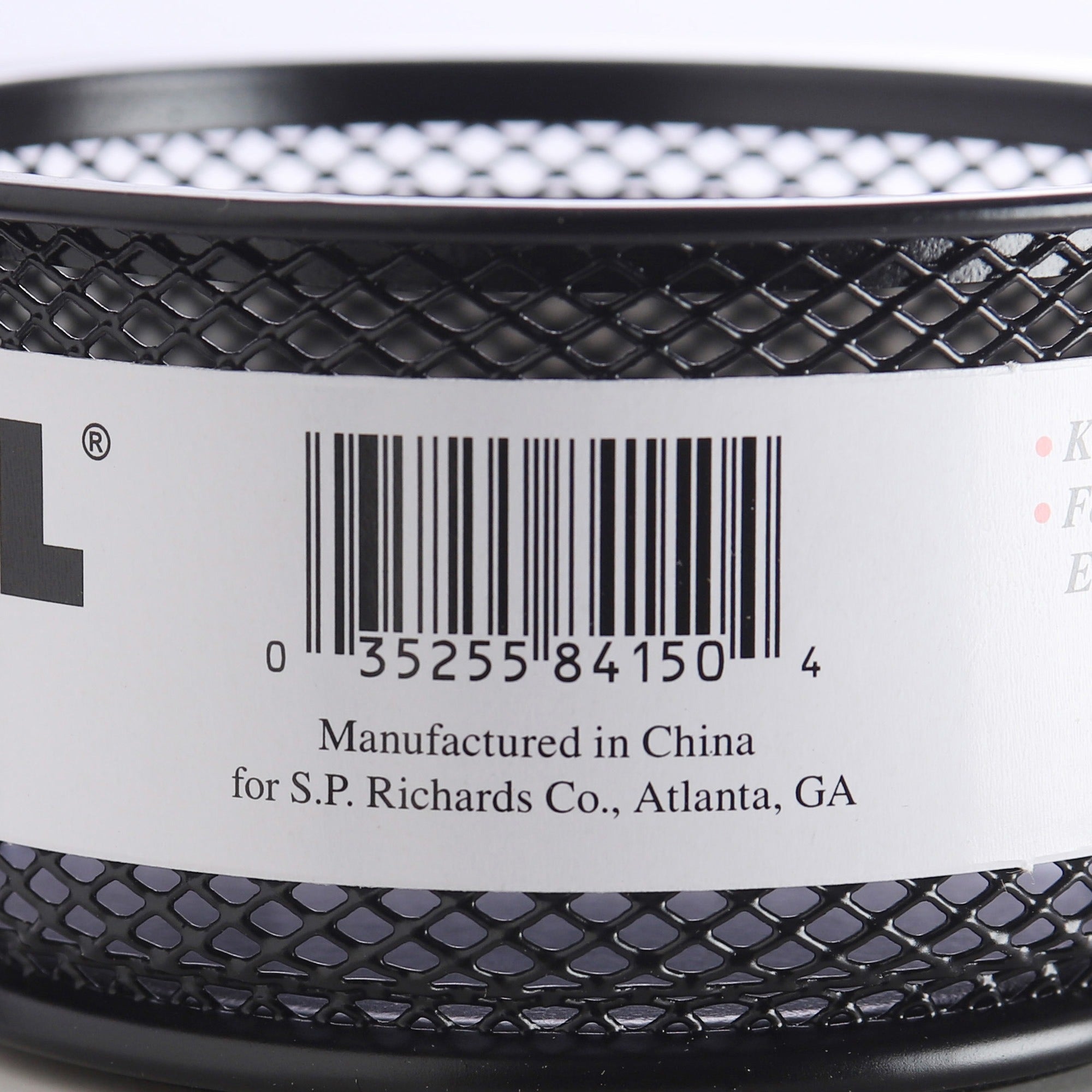 lorell-mesh-wire-pencil-cup-holder-38-x-21-x-steel-1-each-black_llr84150 - 2