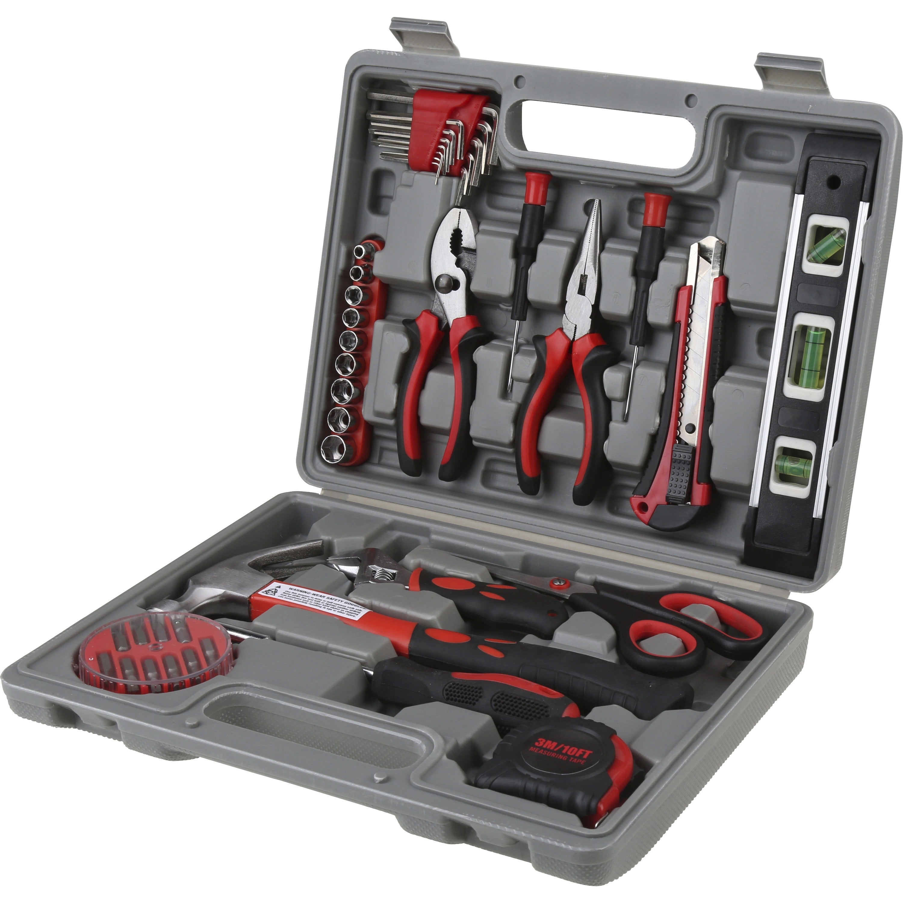 Genuine Joe 42 Piece Tool Kit with Case - Gray -