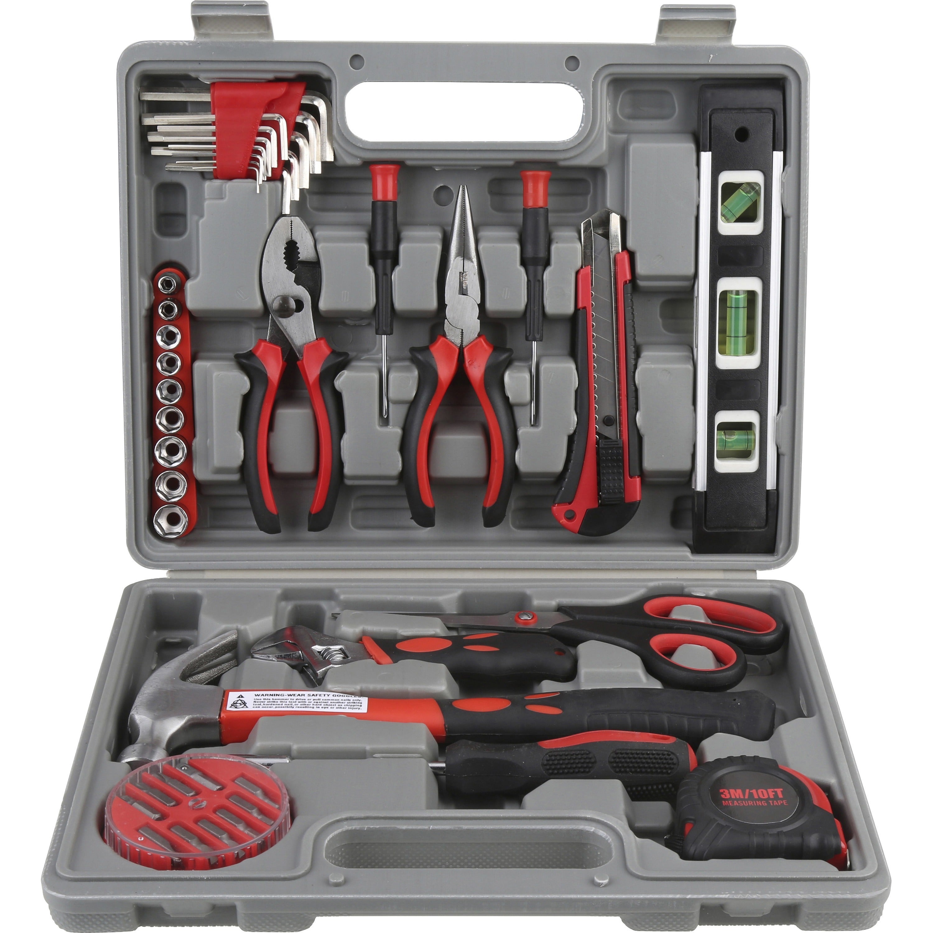 Genuine Joe 42 Piece Tool Kit with Case - Gray -