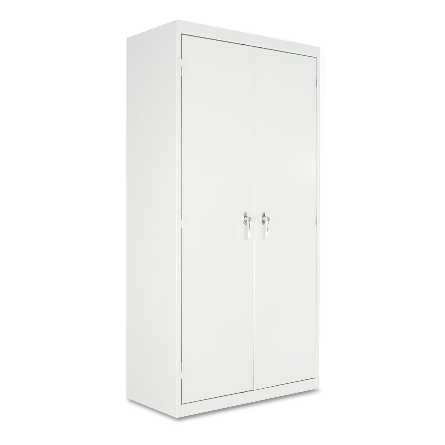 Assembled 72" High Heavy-Duty Welded Storage Cabinet, Four Adjustable Shelves, 36w x 18d, Light Gray -