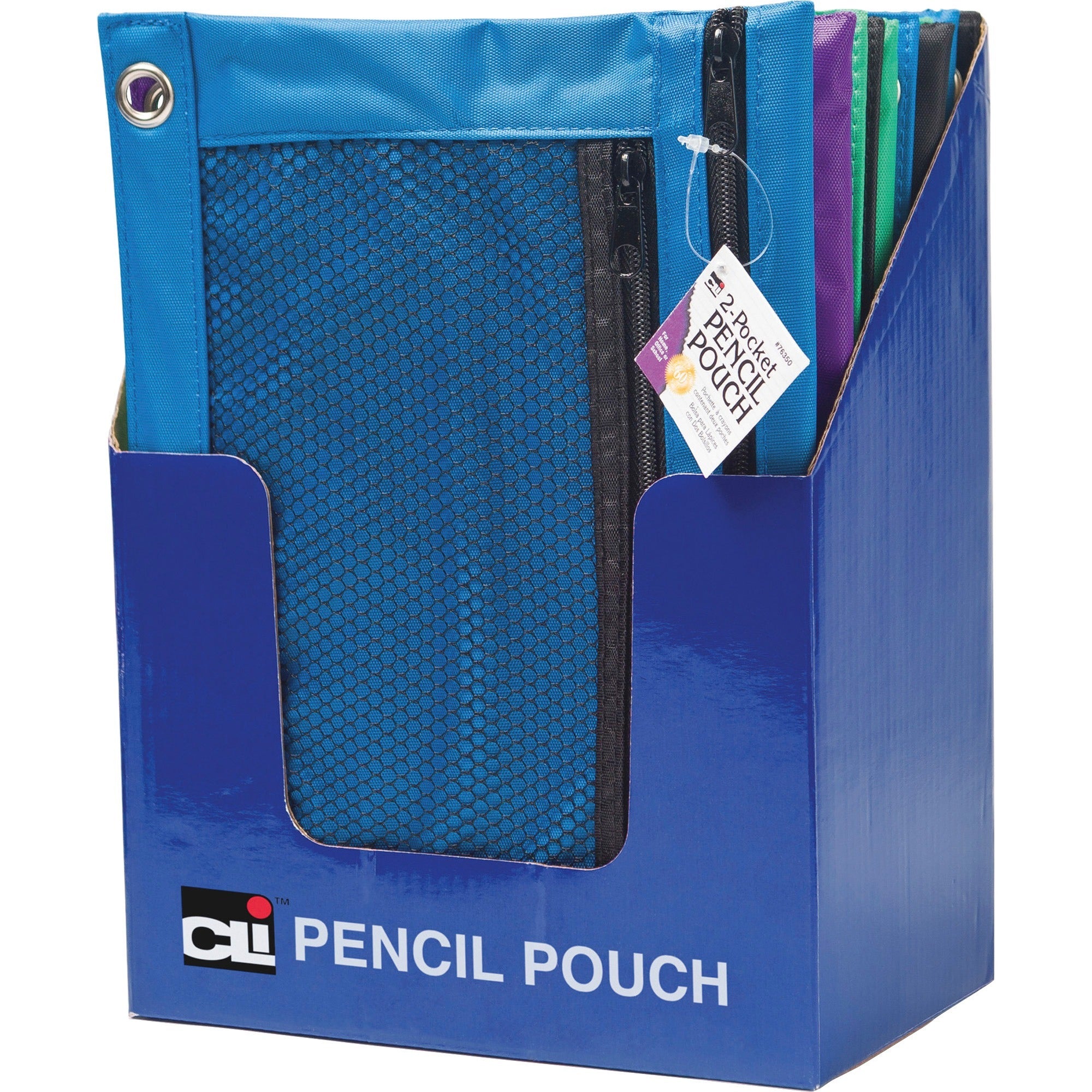 CLI Carrying Case (Pouch) Pencil, Ring Binder - Assorted - 7.6" Height x 10" Width x 0.1" Depth - 24 / Display Box -