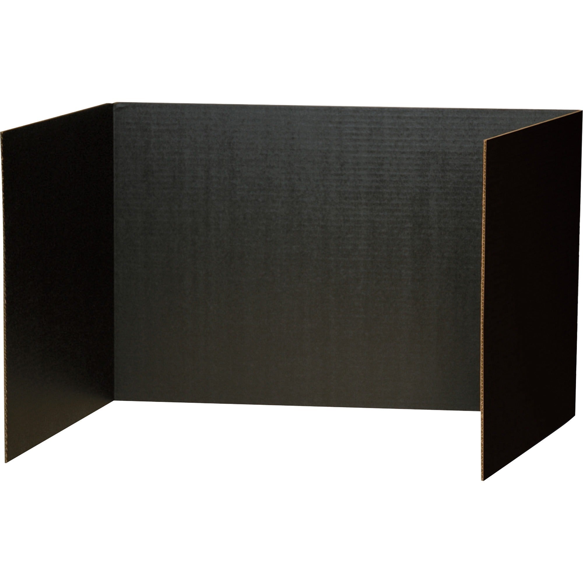 Pacon Privacy Boards - 48"W x 16"H - 4 Boards/Pack - Black -