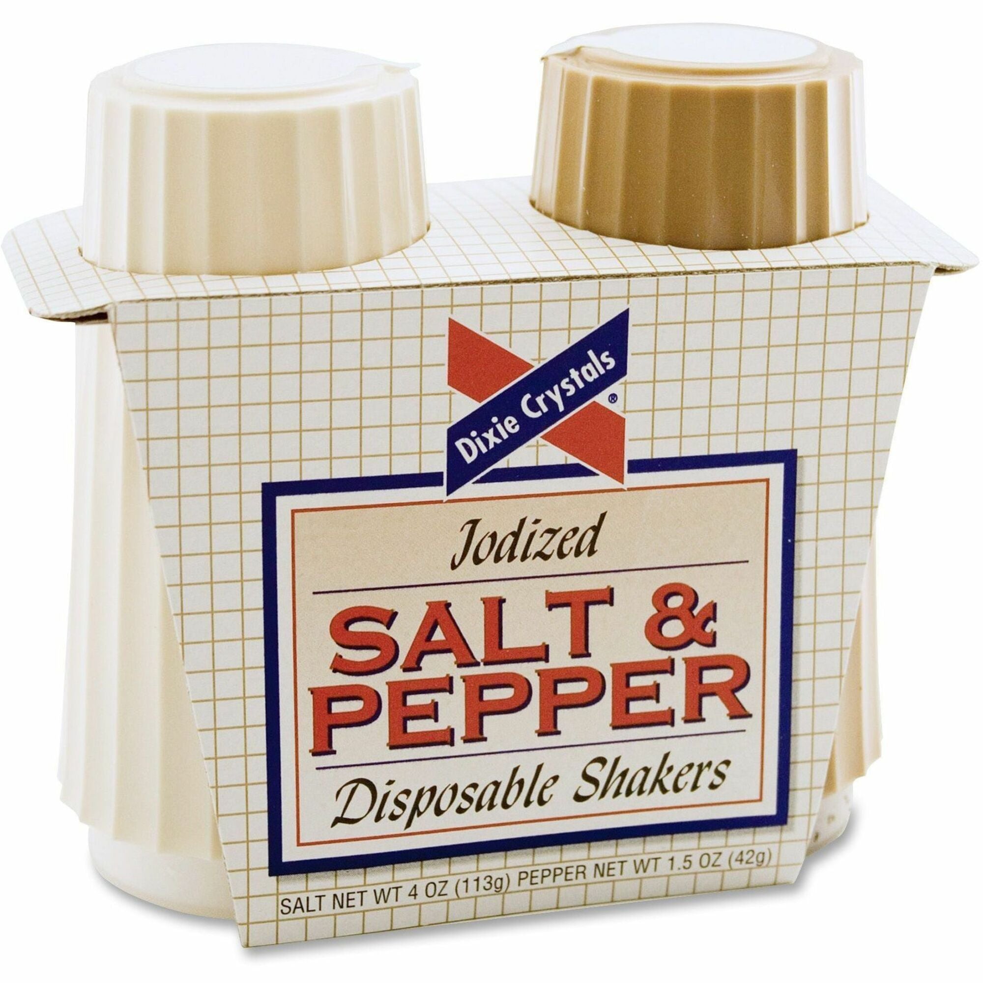 Dixie Crystals Salt & Pepper Shakers Set - Salt, Pepper - 2/Pack -