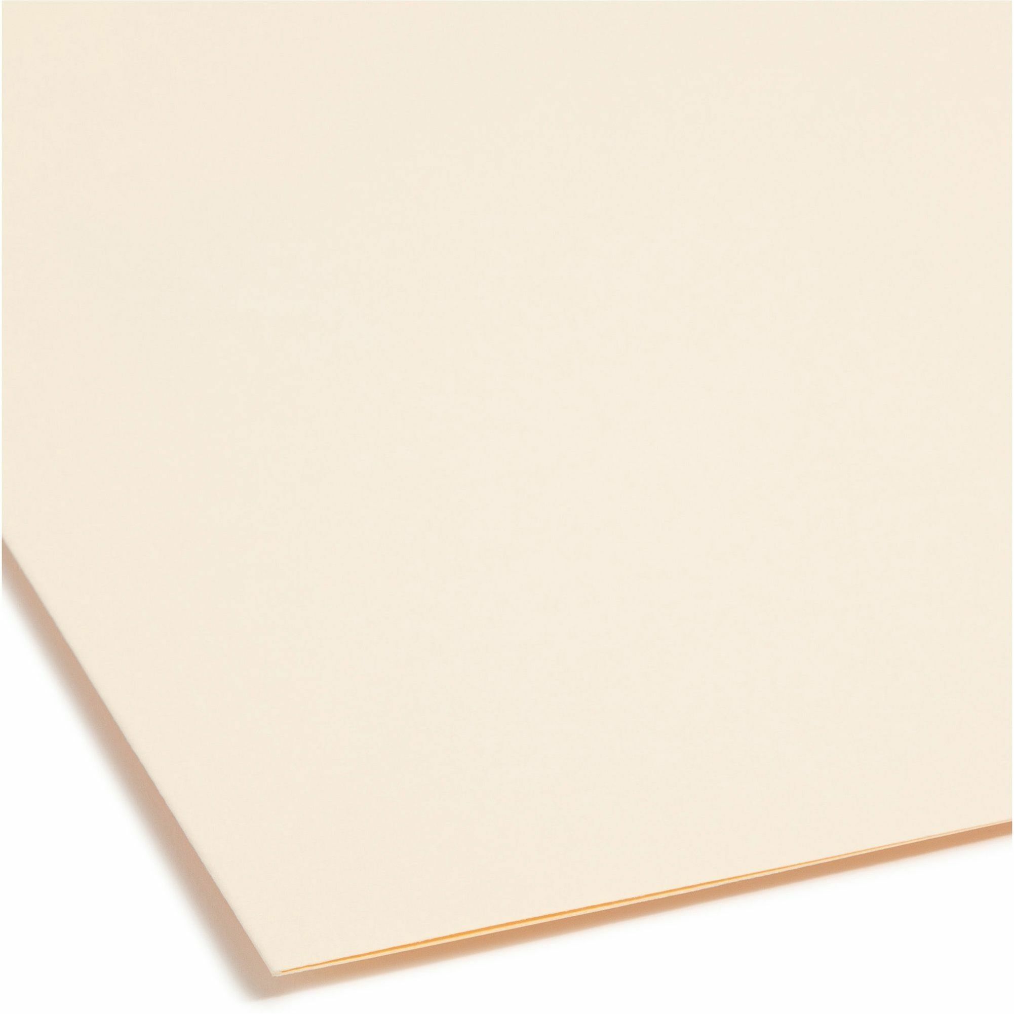 Smead 1/3 Tab Cut Legal Recycled Fastener Folder - 8 1/2" x 14" - 2 x 2K Fastener(s) - Top Tab Location - Assorted Position Tab Position - Manila - 10% Paper Recycled - 50 / Box -