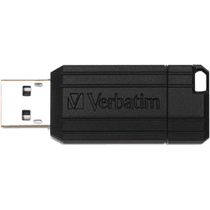 128GB PinStripe USB Flash Drive - Black - 128GB - Black -