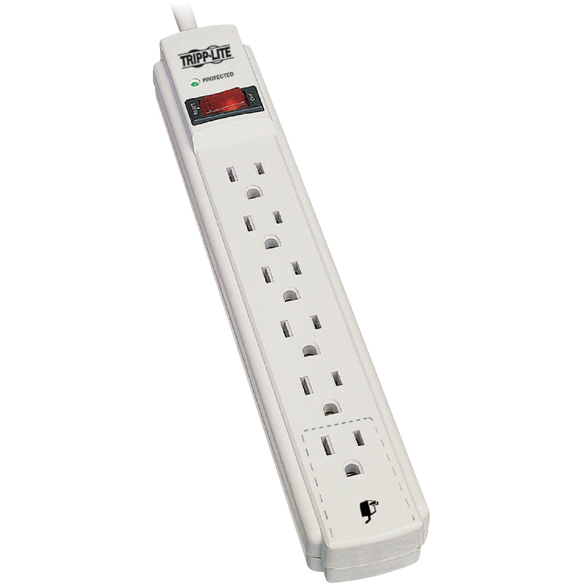 tripp-lite-by-eaton-protect-it!-6-outlet-surge-protector-8-ft-243-m-cord-990-joules-low-profile-right-angle-5-15p-plug-6-x-nema-5-15r-1875-va-990-j-120-v-ac-125-v-ac-input_trptlp608 - 1