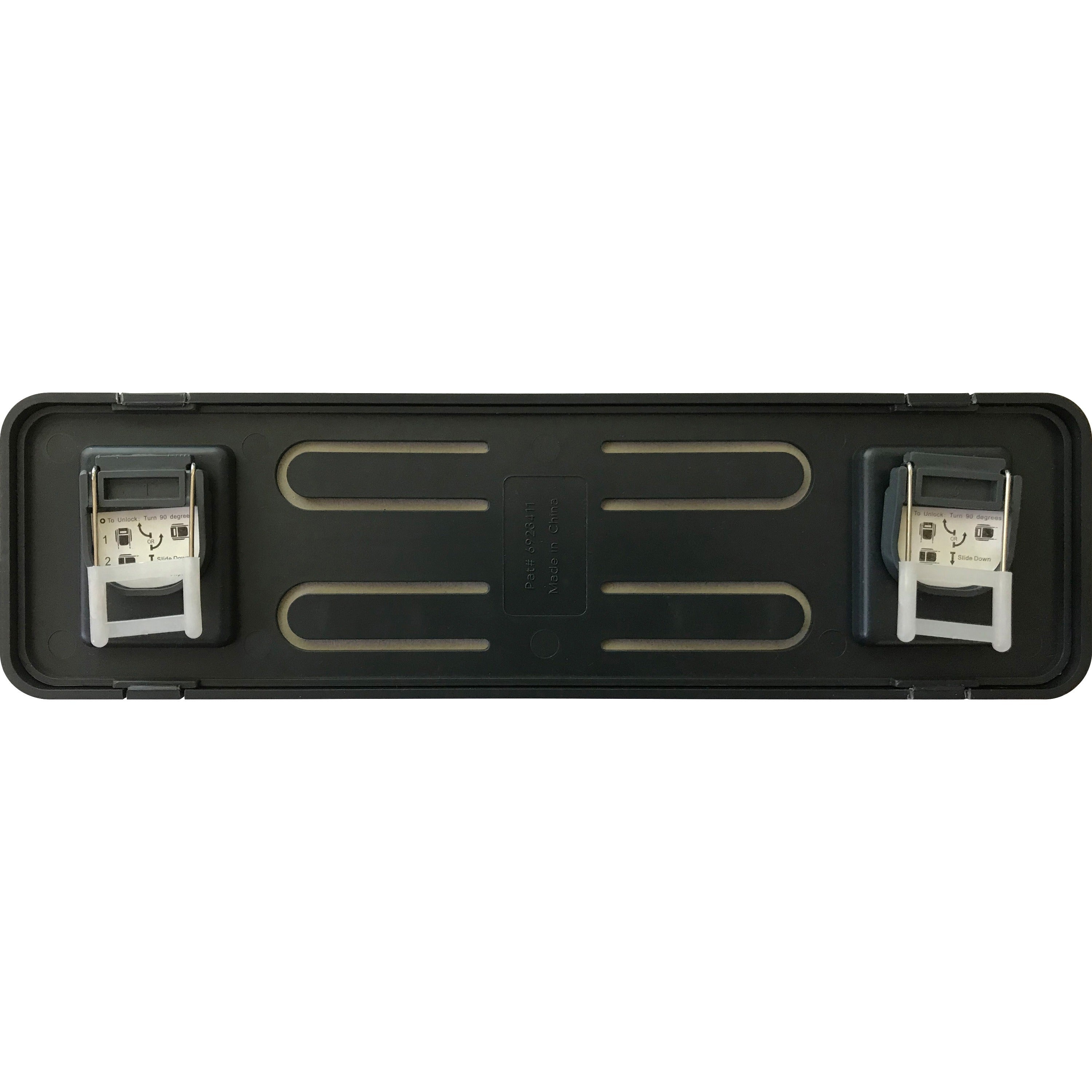 Lorell Recycled Cubicle Nameplate - 1 Each - 0.9" Width x 2.7" Height - Wall - Plastic - Black -