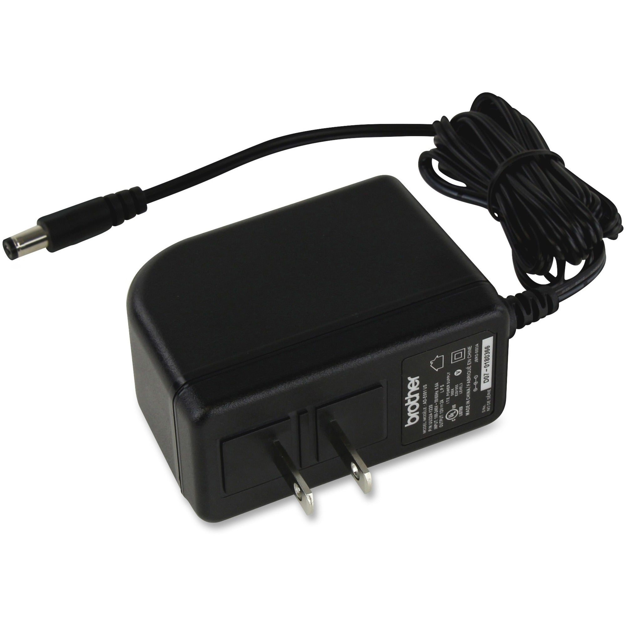 brother-labelmaker-ac-power-adapter-1-pack-110-v-ac-220-v-ac-input-12-v-dc-2-a-output_brtade001 - 1