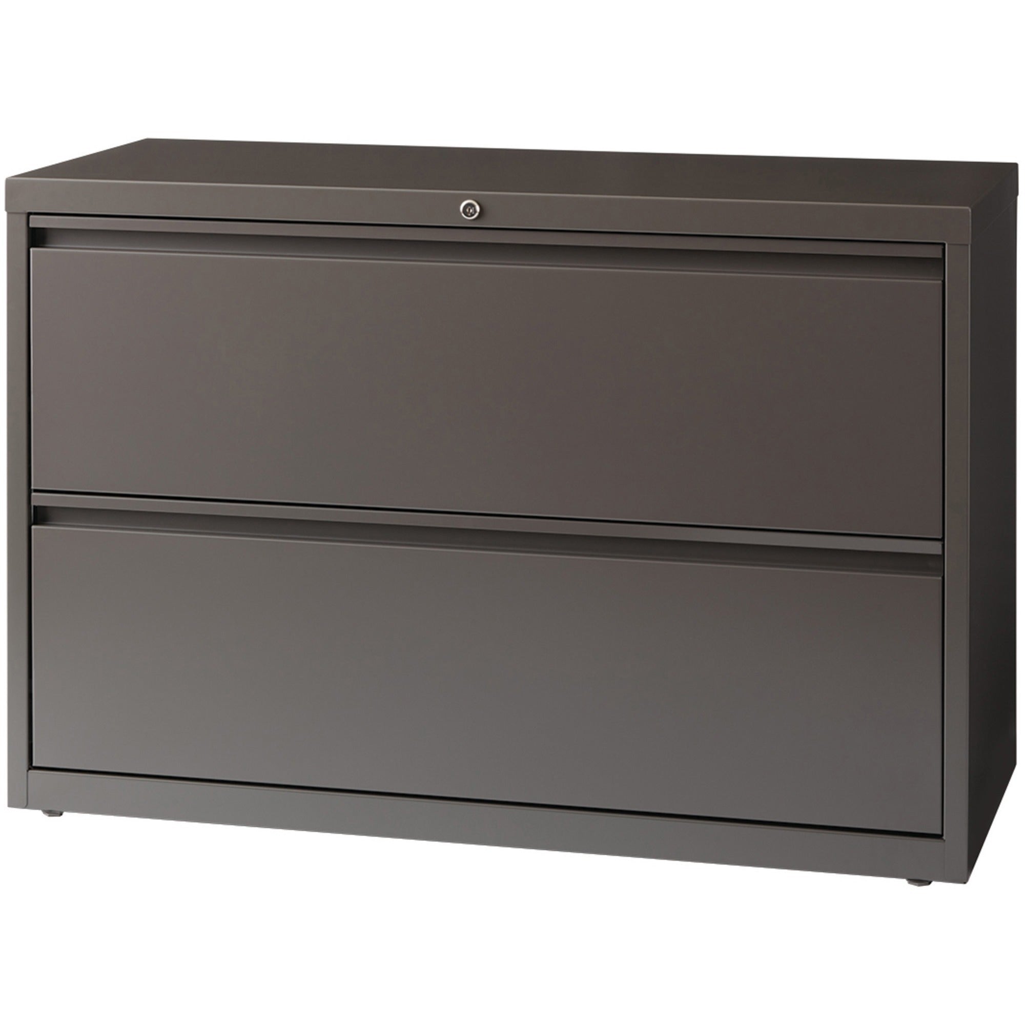 Lorell Fortress Series Lateral File - 42" x 18.6" x 28" - 1 x Shelf(ves) - 2 x Drawer(s) for File - Letter, Legal, A4 - Lateral - Magnetic Label Holder, Ball Bearing Slide, Ball-bearing Suspension, Adjustable Leveler, Interlocking, Reinforced Base, L -