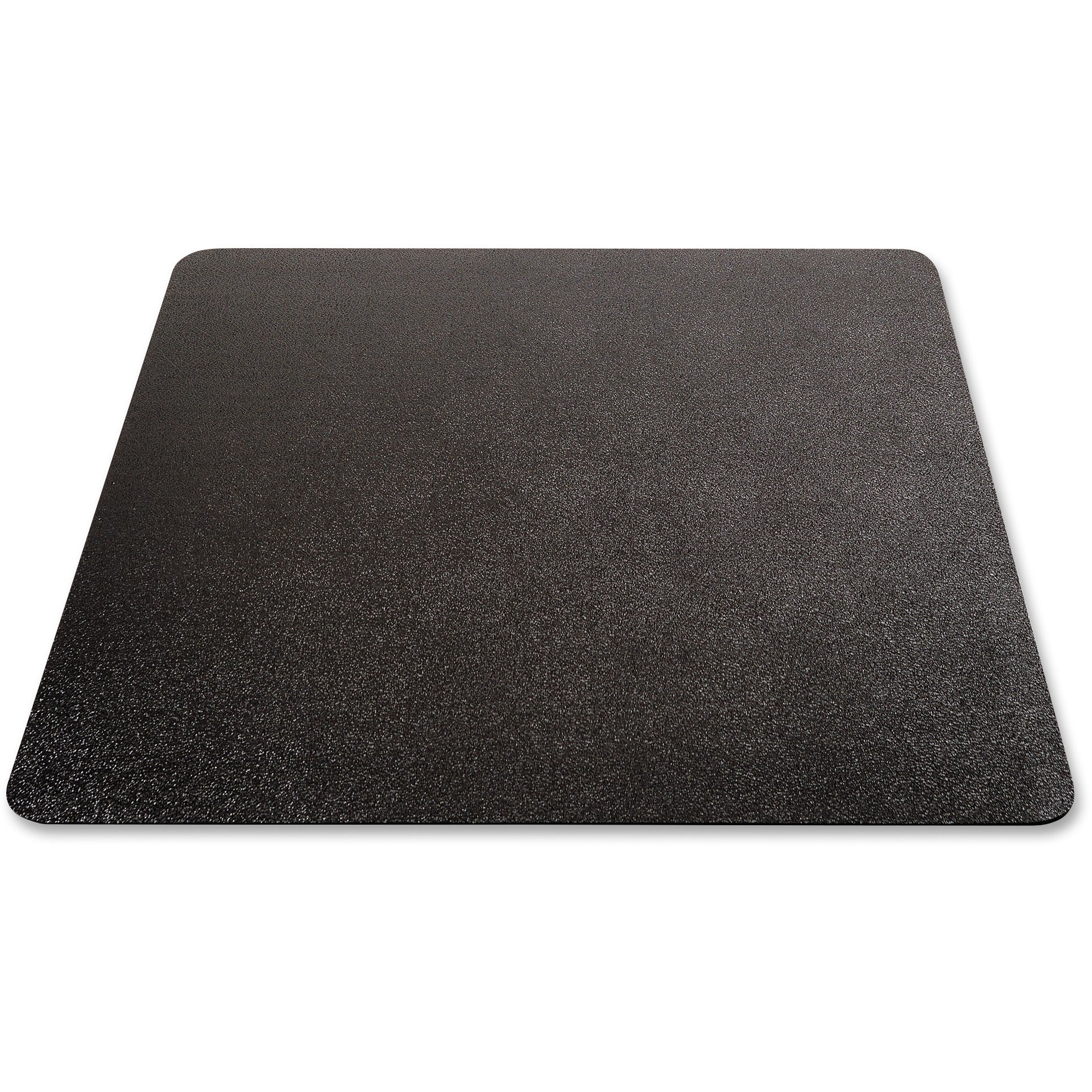 Deflecto EconoMat Chair Mat - Floor, Office, Carpeted Floor, Breakroom - 53" Length x 45" Width - Rectangular - Vinyl - Black - 1Each -