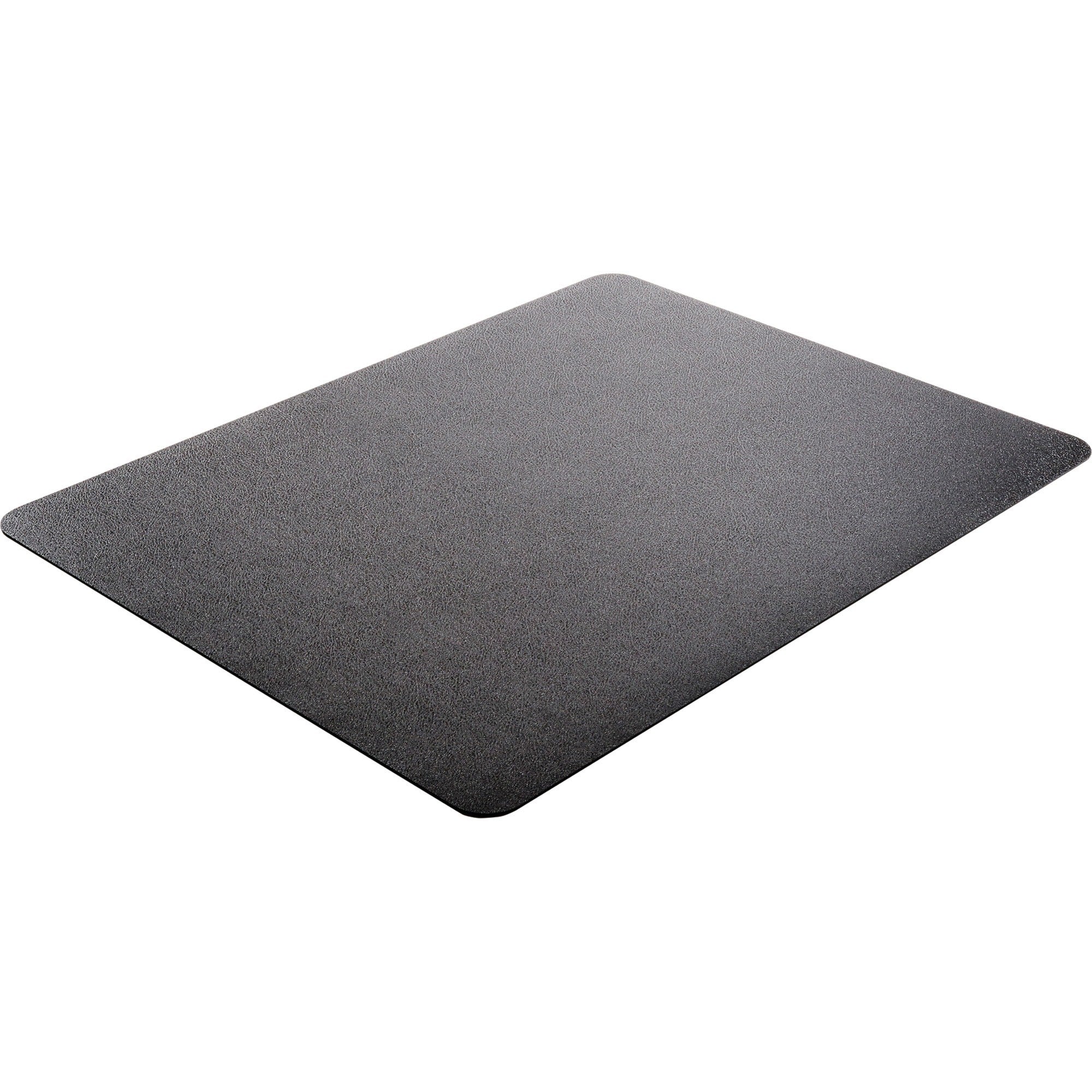 Deflecto Black EconoMat for Hard Floors - Hard Floor, Office, Carpeted Floor, Breakroom - 60" Length x 46" Width - Rectangular - Vinyl - Black - 1Each -