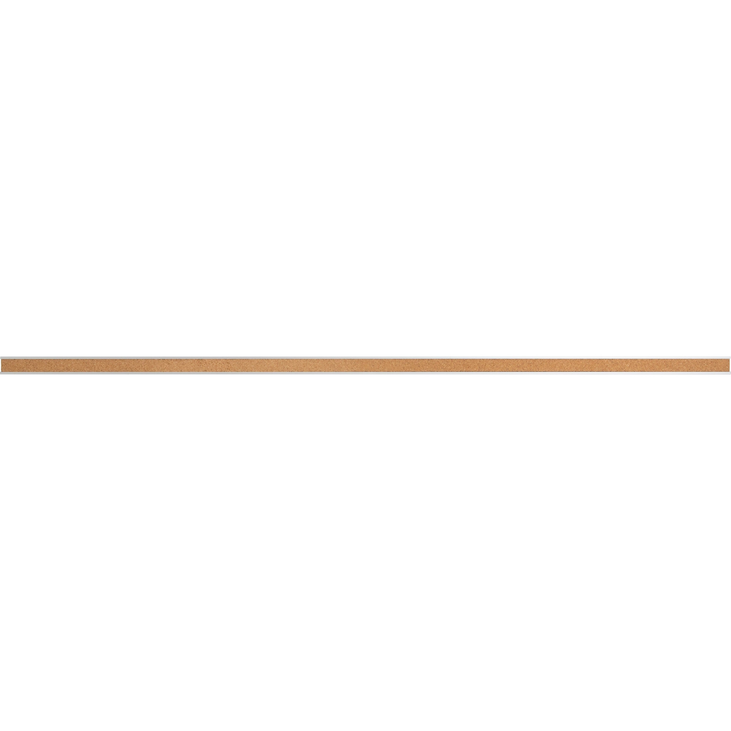 Lorell Cork Strip Bulletin Bar - 36" Width - Cork Surface - Self-healing, Fade Resistant, Self-sealing - Anodized Aluminum Frame - 1 Each -
