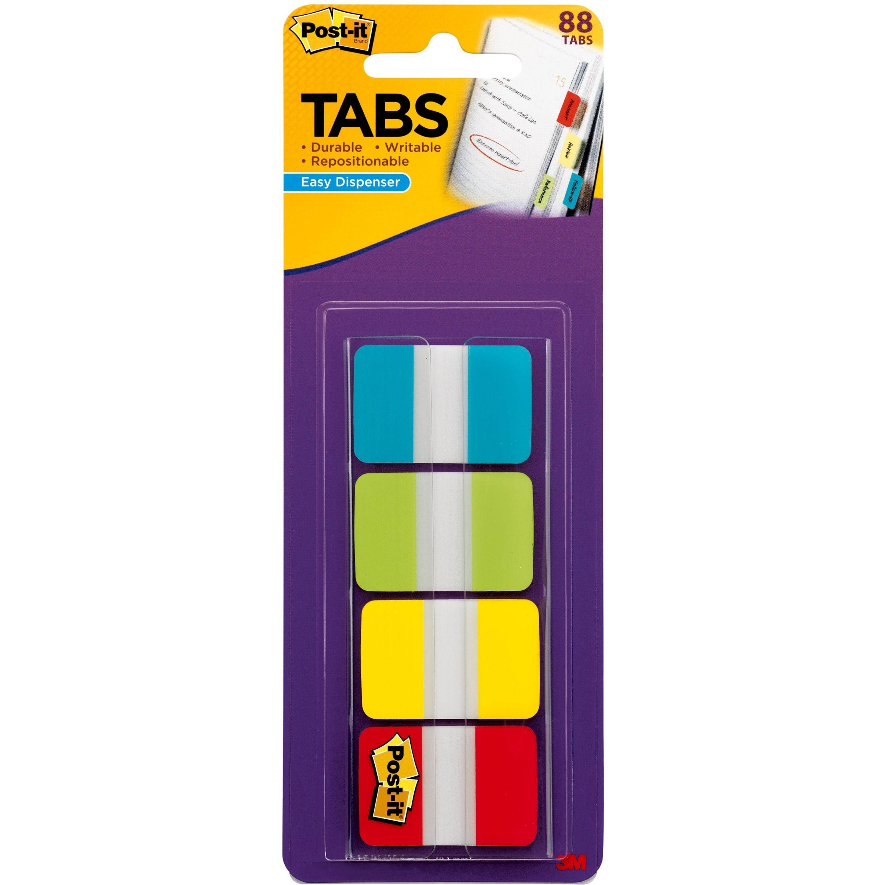 Post-it 1" Solid Color Self-stick Tabs, Sold as 1 Package - 1