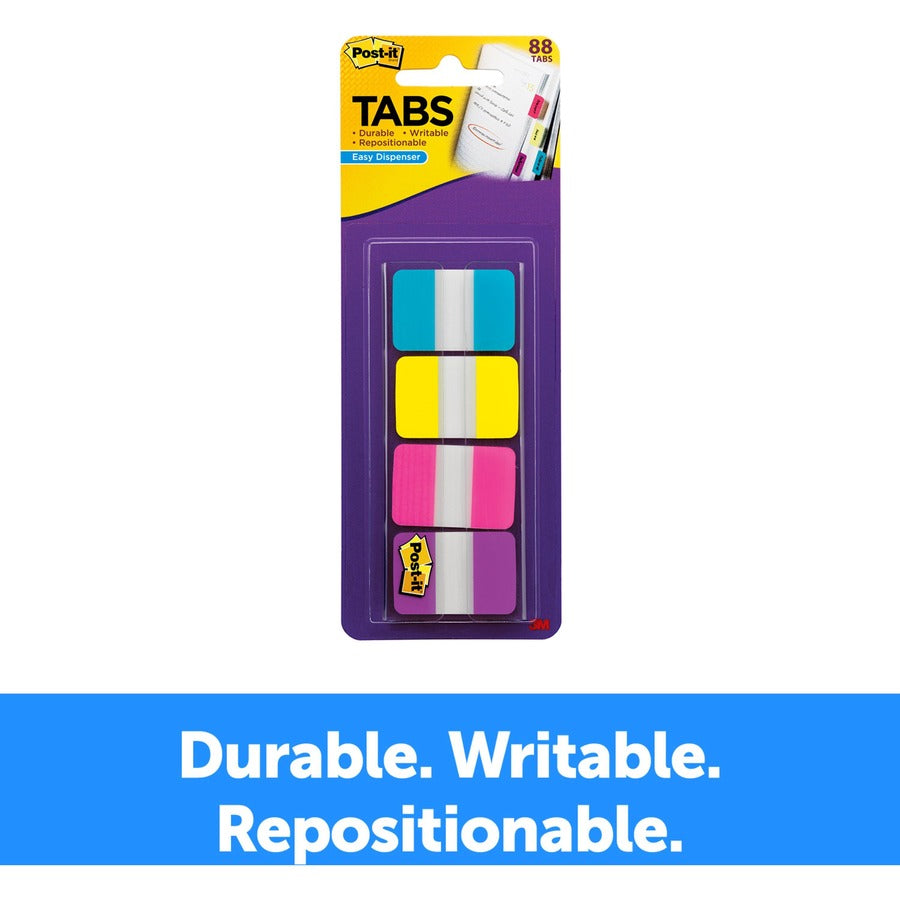Post-it 1" Solid Color Self-stick Tabs, Sold as 1 Package - 2