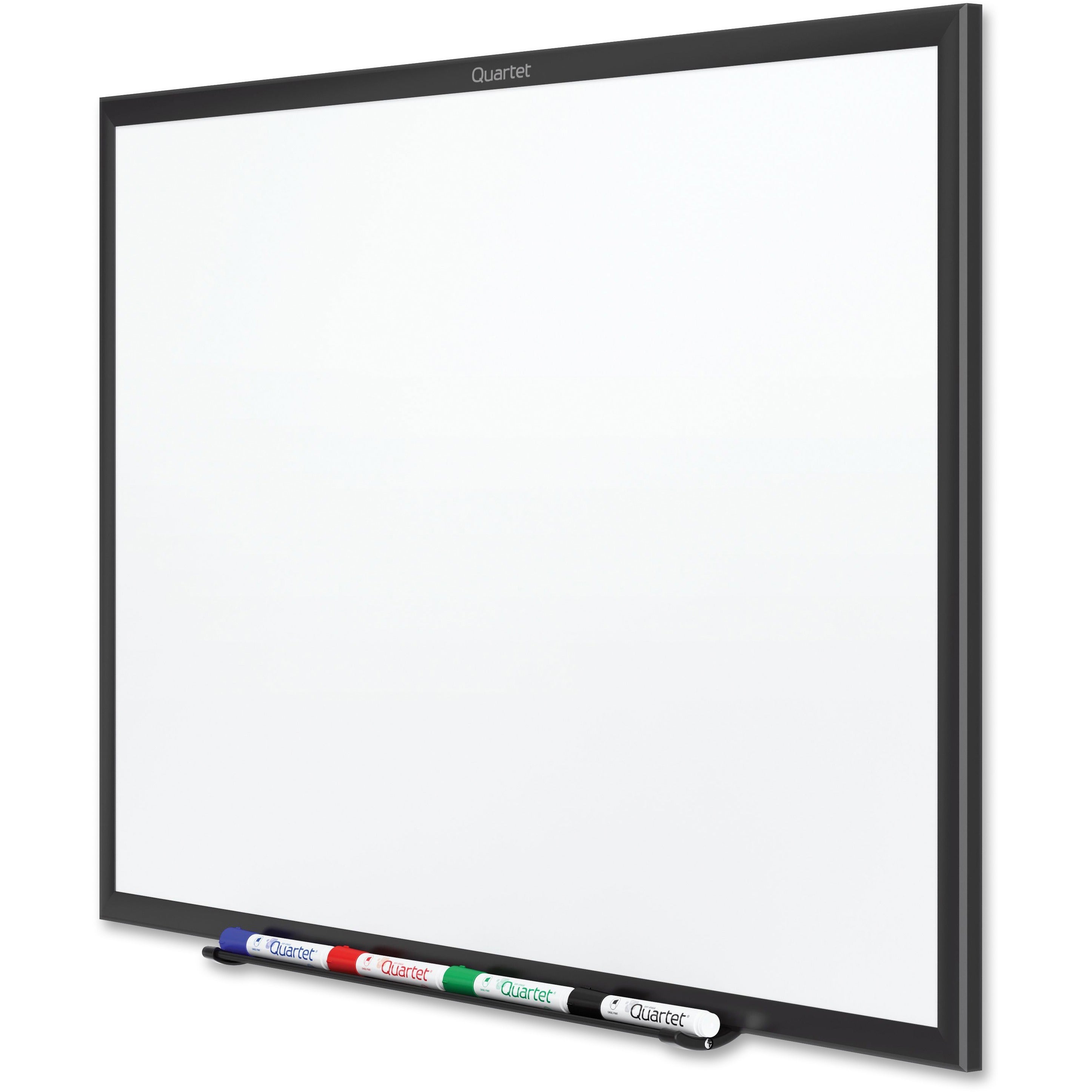 Quartet Classic Magnetic Whiteboard - 60" (5 ft) Width x 36" (3 ft) Height - White Painted Steel Surface - Black Aluminum Frame - Horizontal/Vertical - Magnetic - 1 Each -