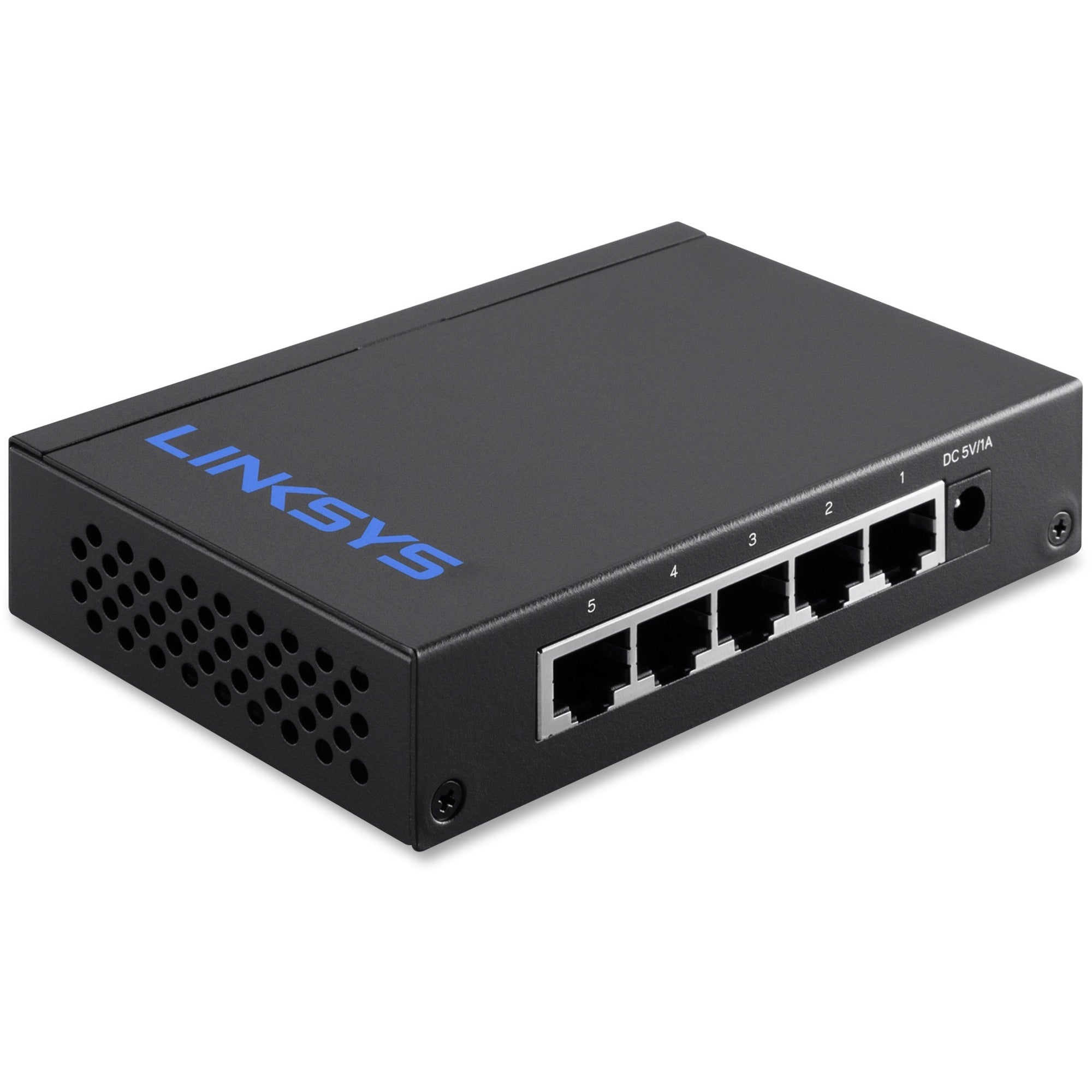 Linksys LGS105 5-Port Business Desktop Gigabit Switch - 5 Ports - 10/100/1000Base-T - 2 Layer Supported - Twisted Pair - Desktop, Wall Mountable - Lifetime Limited Warranty -