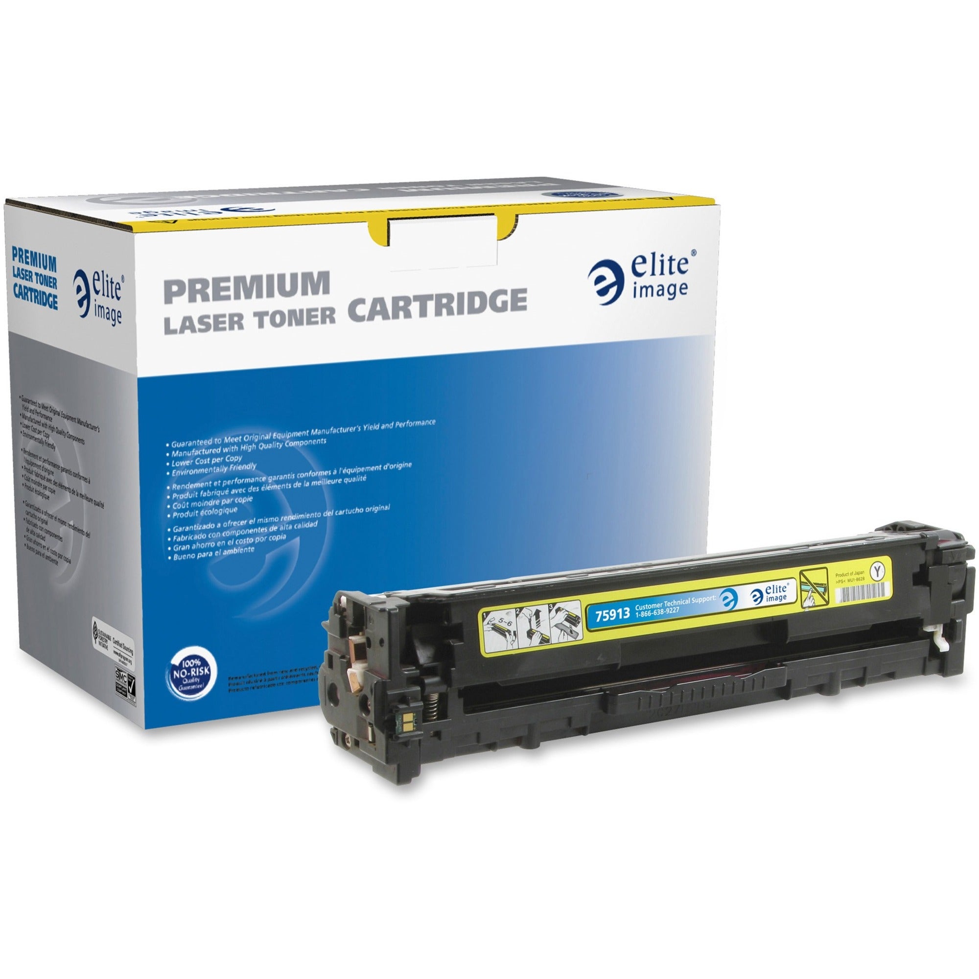 Elite Image Remanufactured Laser Toner Cartridge - Alternative for HP 131A (CF212A) - Yellow - 1 Each - 1800 Pages -