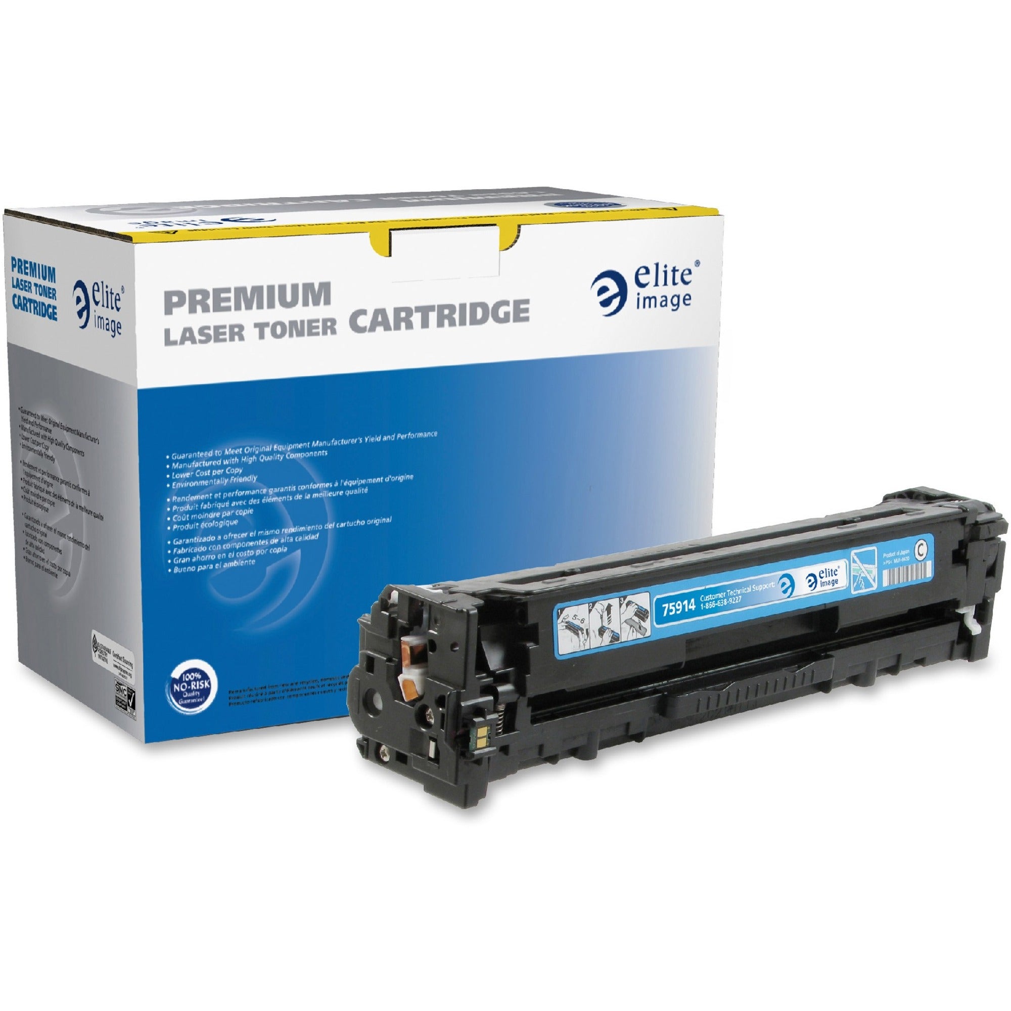 Elite Image Remanufactured Laser Toner Cartridge - Alternative for HP 131A (CF211A) - Cyan - 1 Each - 1800 Pages -