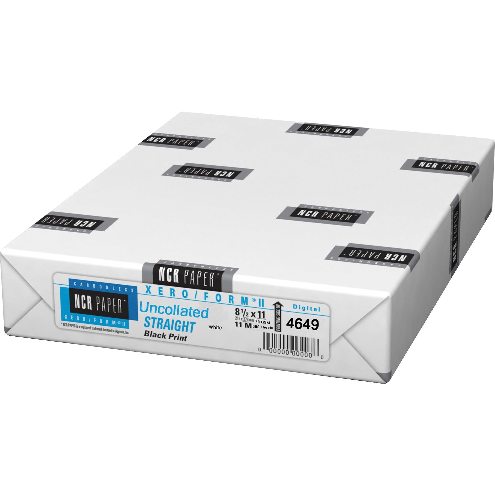 NCR Paper Xero/Form II Carbonless Uncollated Paper - White - Letter - 8 1/2" x 11" - Smooth - 500 / Pack - White -