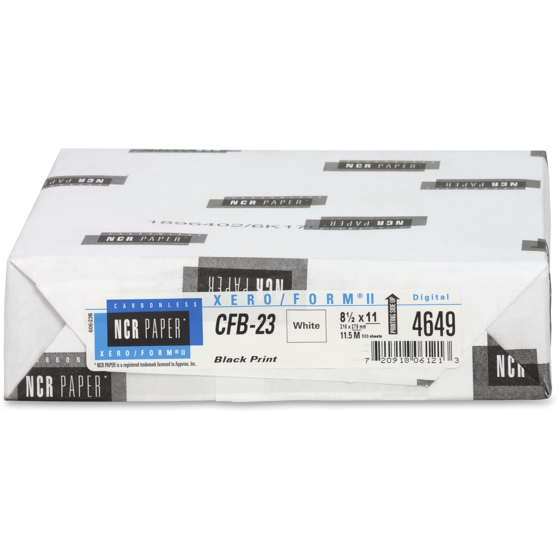 NCR Paper Xero/Form II Carbonless Uncollated Paper - White - Letter - 8 1/2" x 11" - Smooth - 500 / Pack - White -